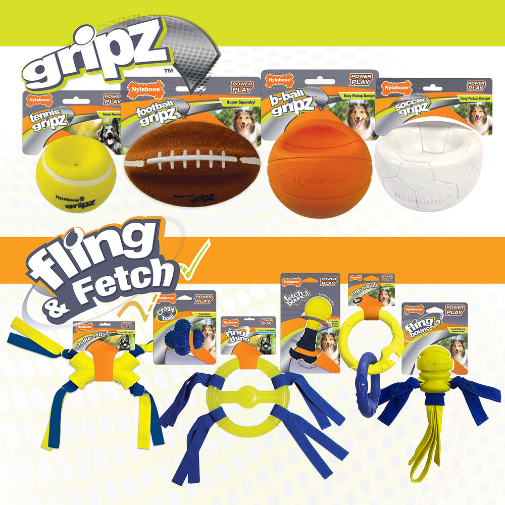 Nylabone Power Play Crazy Ball convient à tous les âges canins.