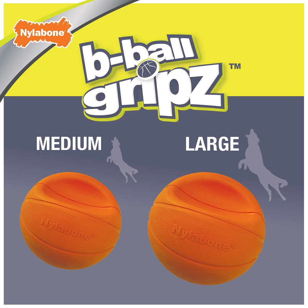 Nylabone Power Play Gripz : grande balle idéale pour jeux interactifs entre chien et humain.
