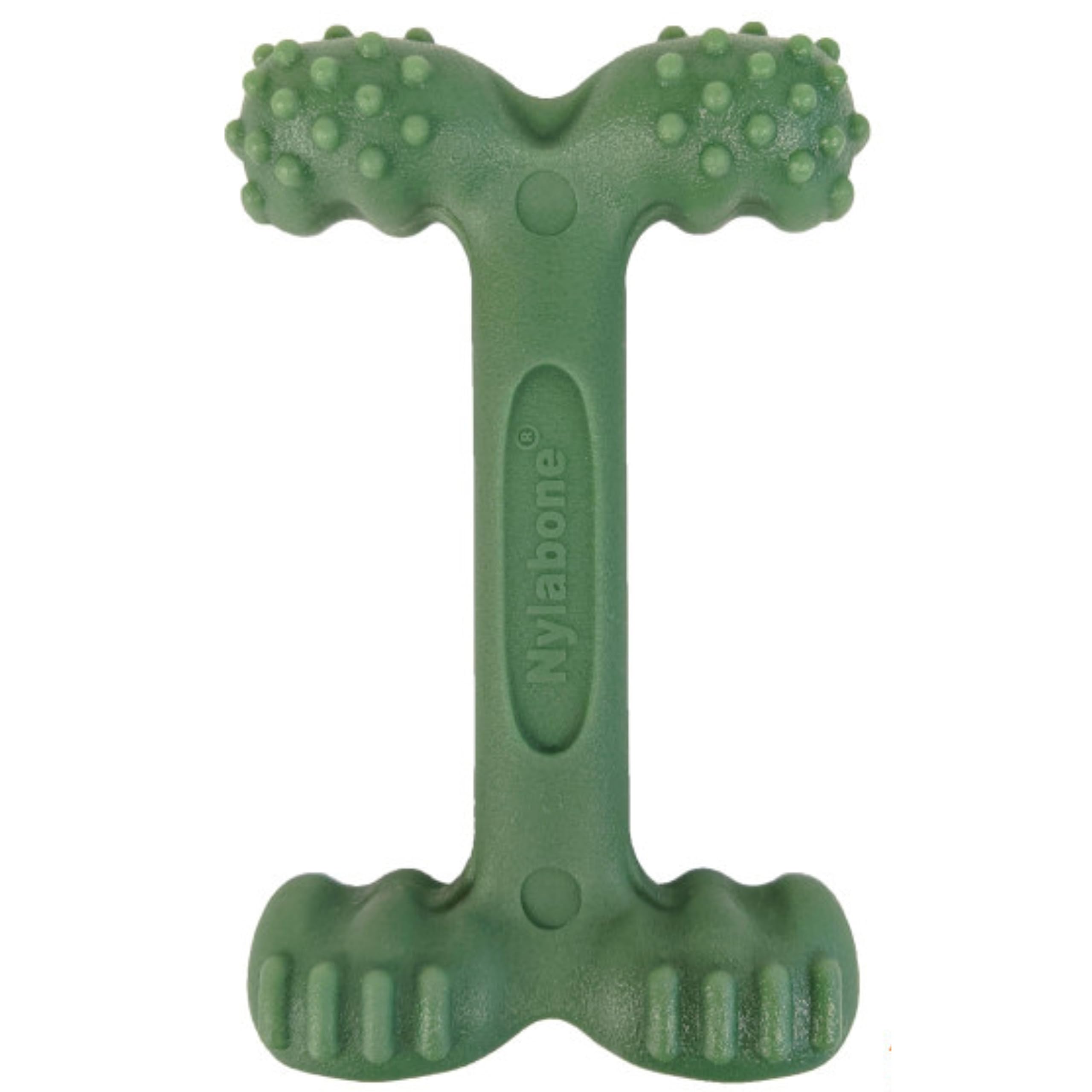 Nylabone avec prise quatre pattes pour mâcher sous tous les angles.