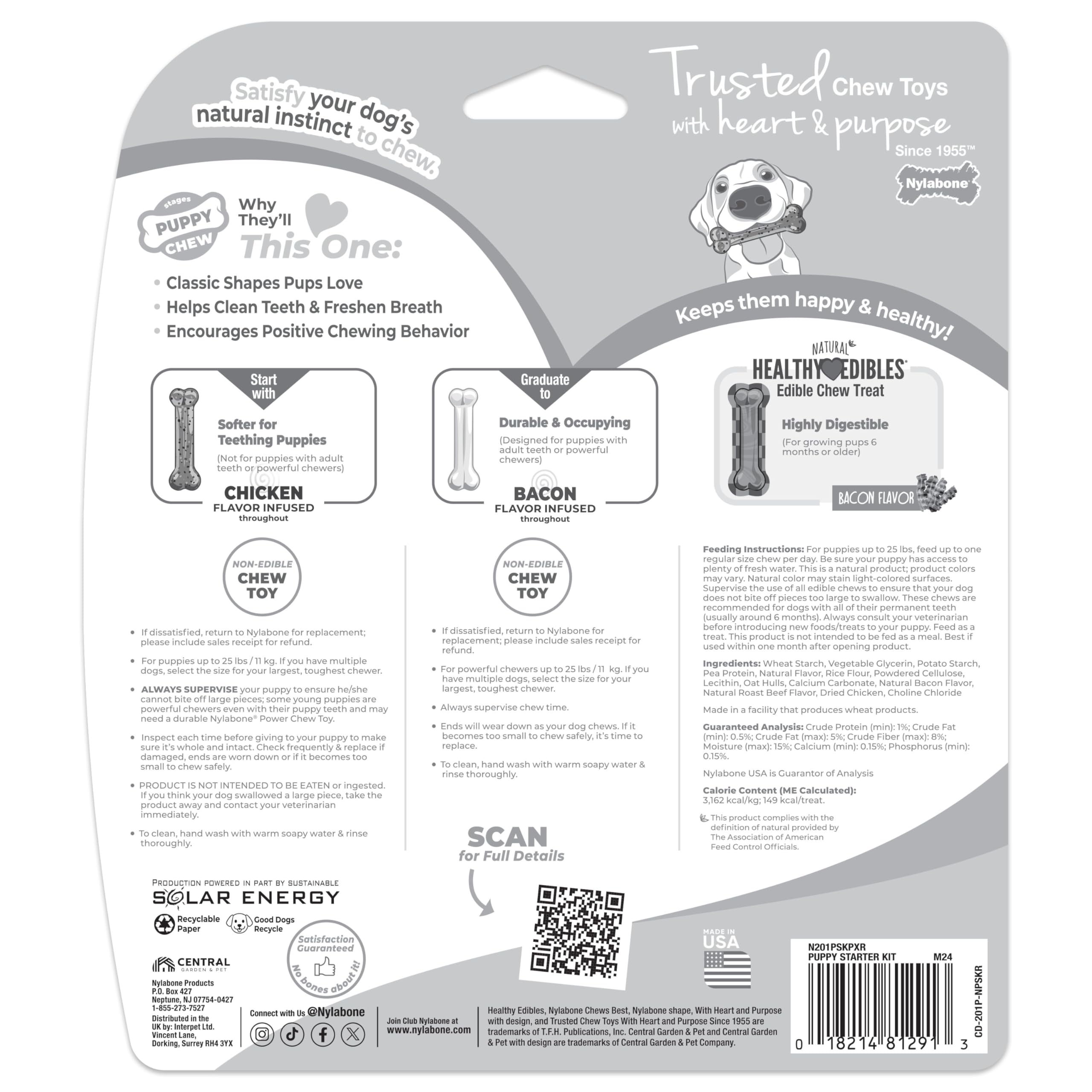 Nylabone sans colorants ni aromes artificiels — friandise naturelle.