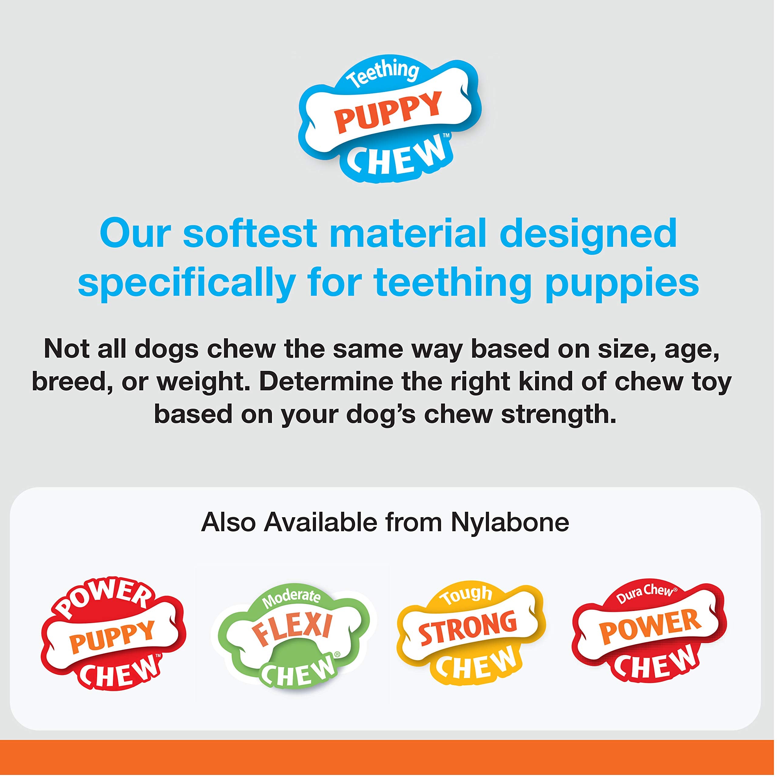 Nylabone saveur poulet chiot, mastication plus appétente.