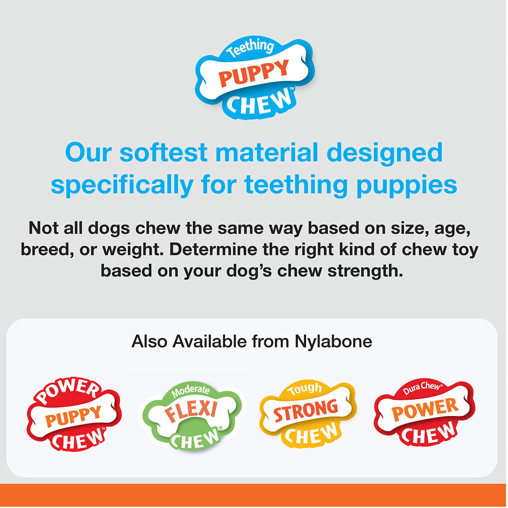 Nylabone saveur poulet chiot, mastication plus appétente.