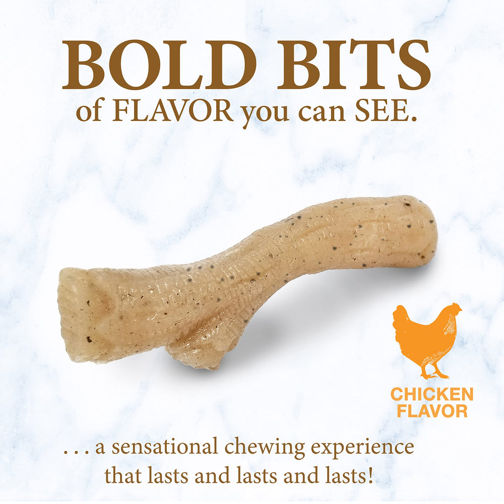 Nylabone Saveur poulet gourmet, stimule la mastication et occupe les chiots.