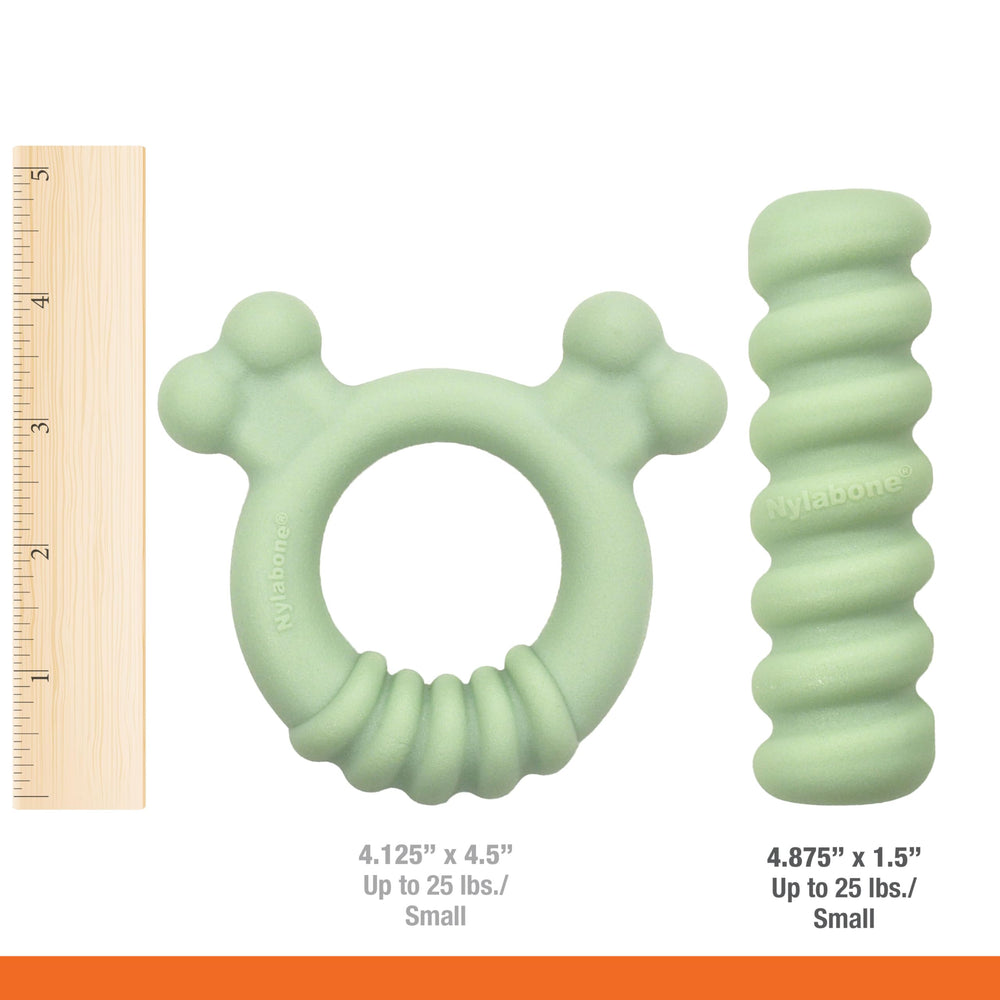 Nylabone Sensory: design anneau double, forme attractive pour exploration et mordillage.