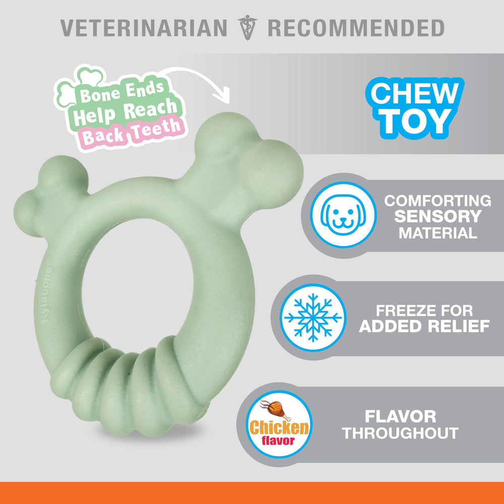 Nylabone Sensory: gencives douces chiot, apaise les gencives sensibles pendant le jeu.
