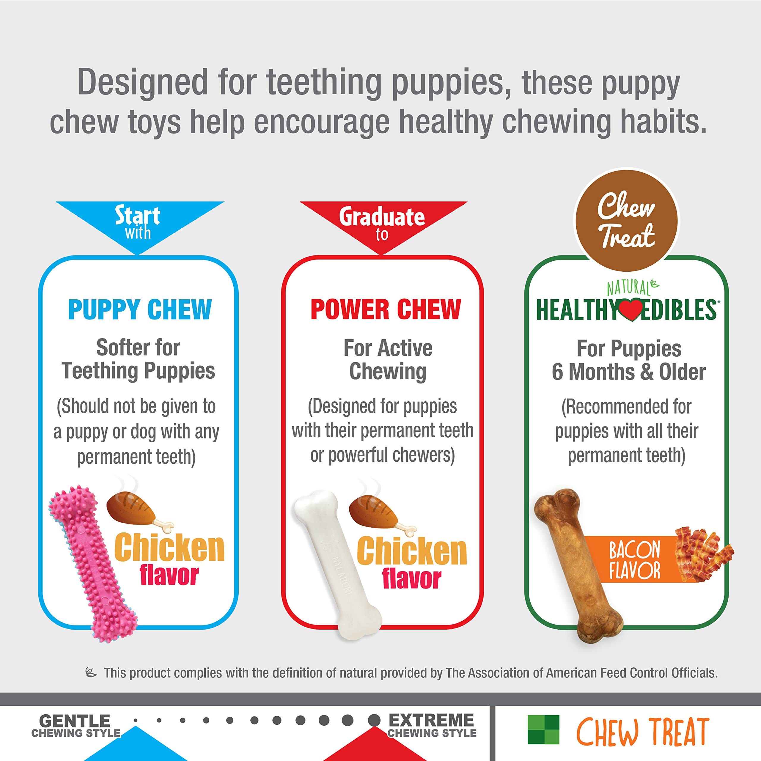 Nylabone Puppy: friandise naturelle bacon — goût appétissant et digestibilité