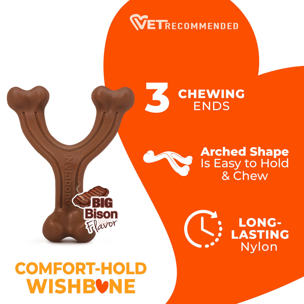 Nylabone Power Chew Wishbone, adapté aux chiens agressifs jusqu’à 25 lb.