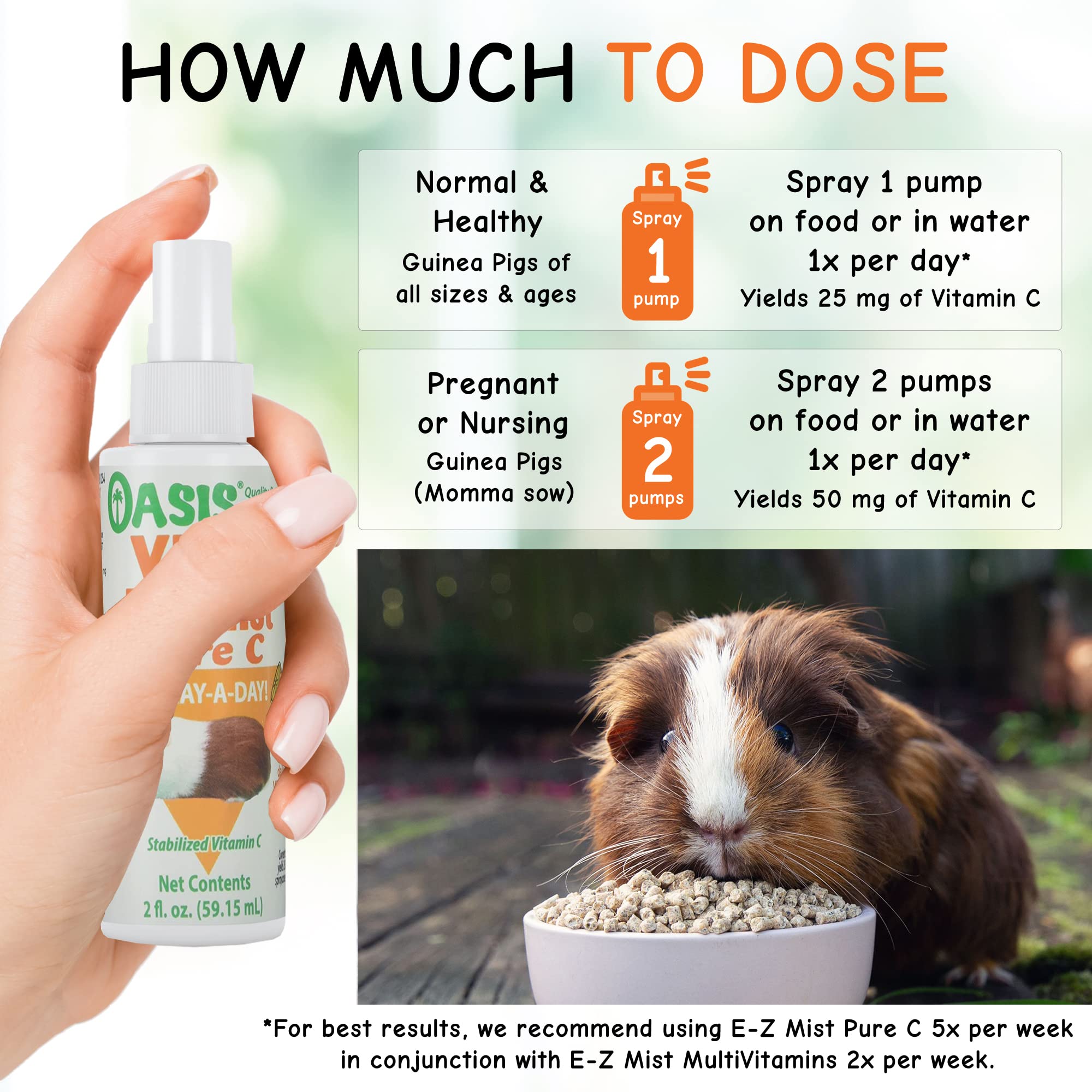 Gros plan sur l'orifice spray Oasis, facilité de dosage lors de chaque repas.