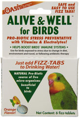 Oasis Alive et Bien: tablettes effervescentes orange se dissolvant dans l'eau