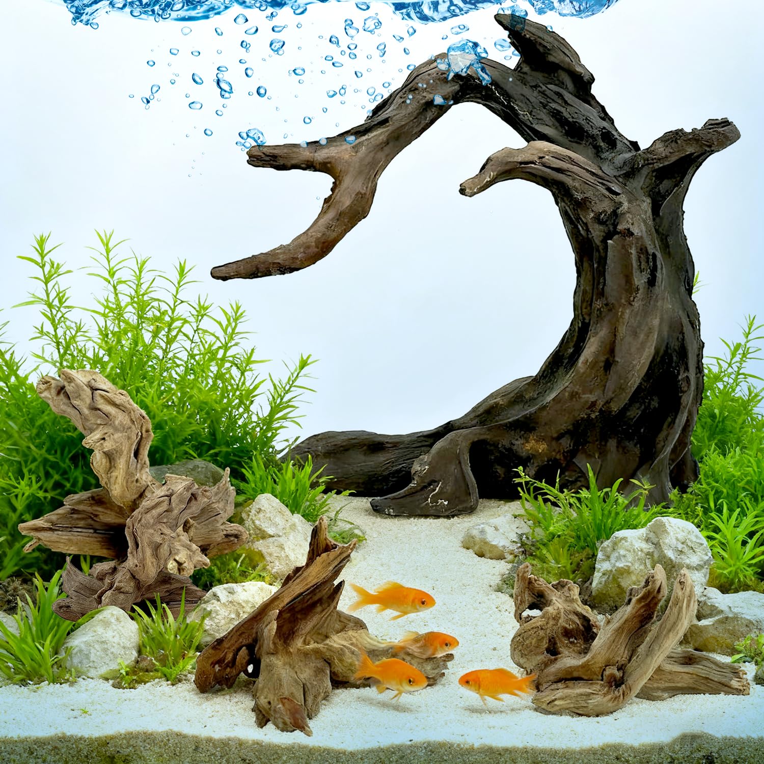 Obantrsz Mise en scène polyvalente pour aquarium, terrarium et décoration intérieure.