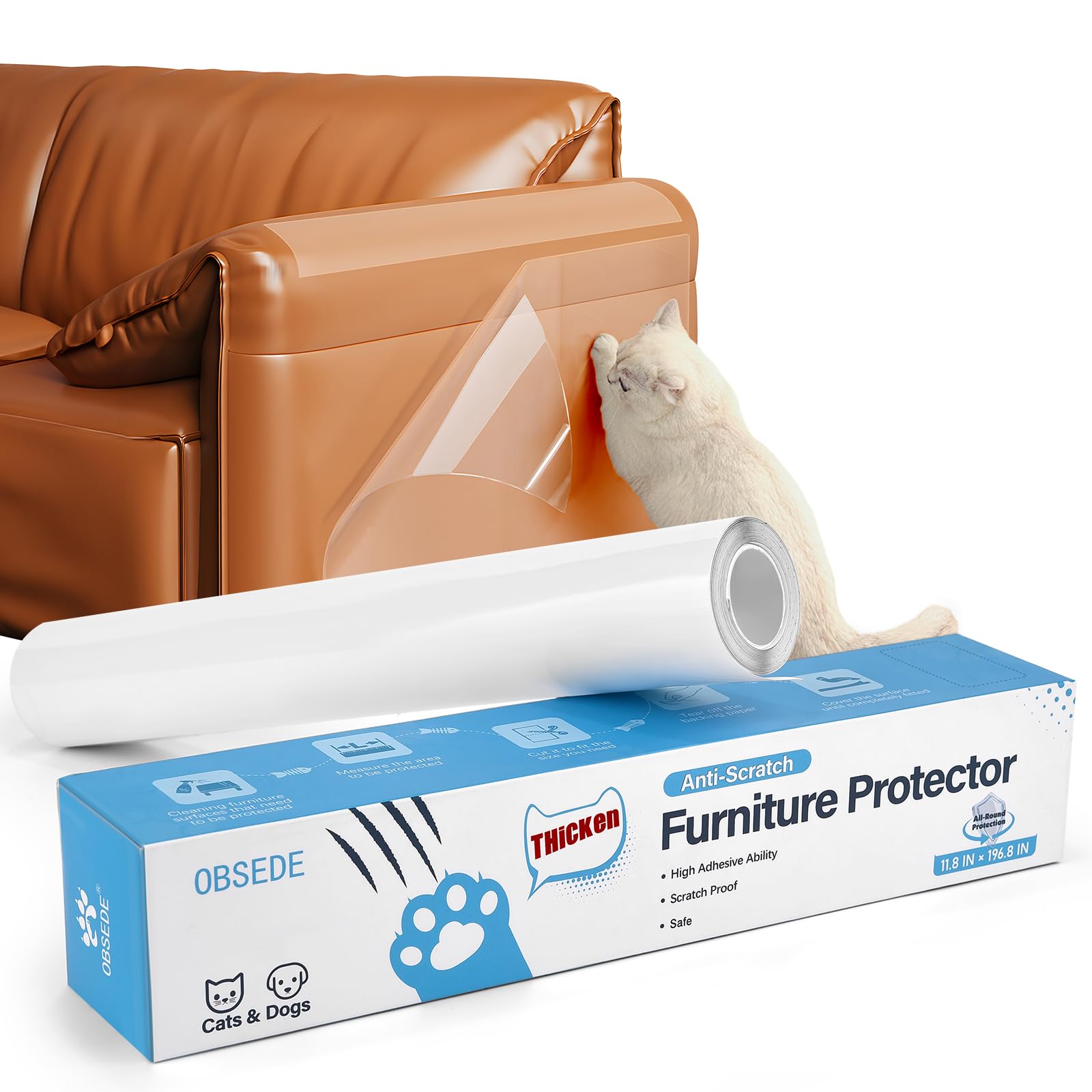 OBSEDE protége-canapé invisible, protection des griffes efficace et discrète.