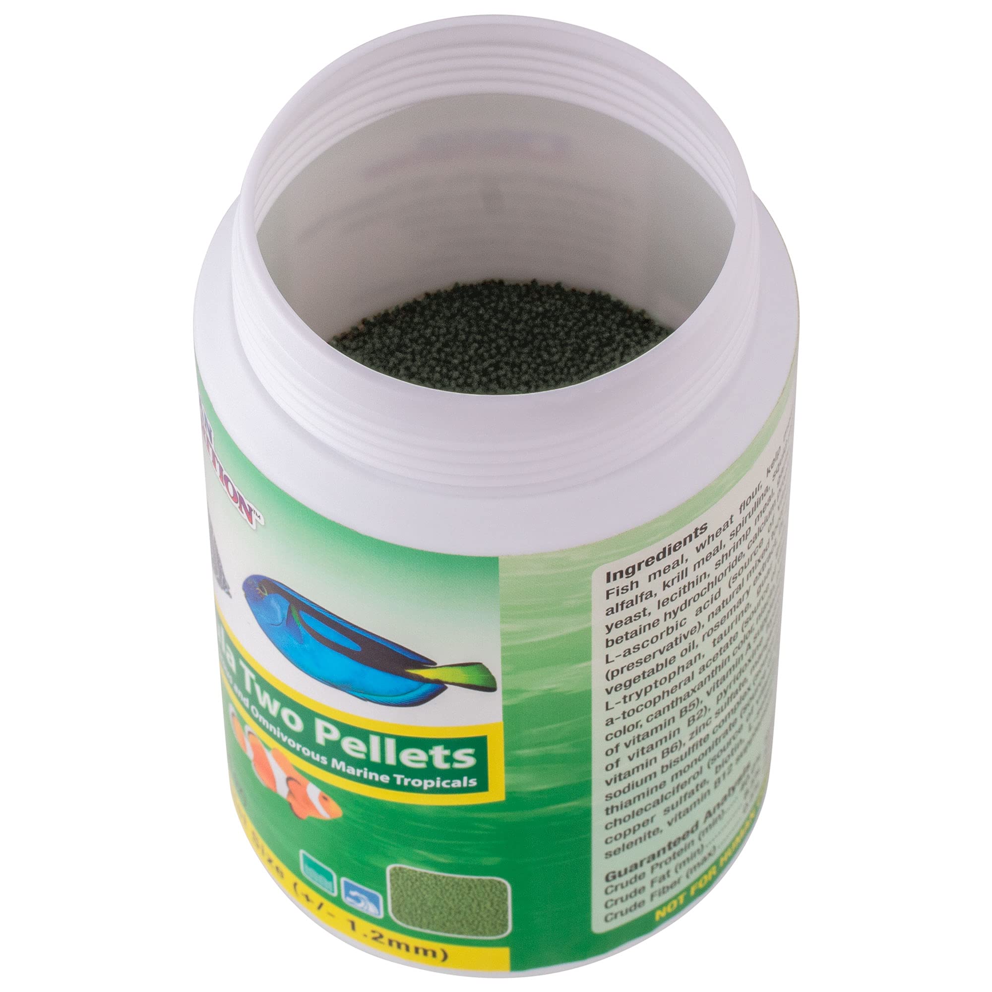 Ocean Nutrition Formula Two Pellets, idéal pour poissons herbivores et omnivores tropicaux.