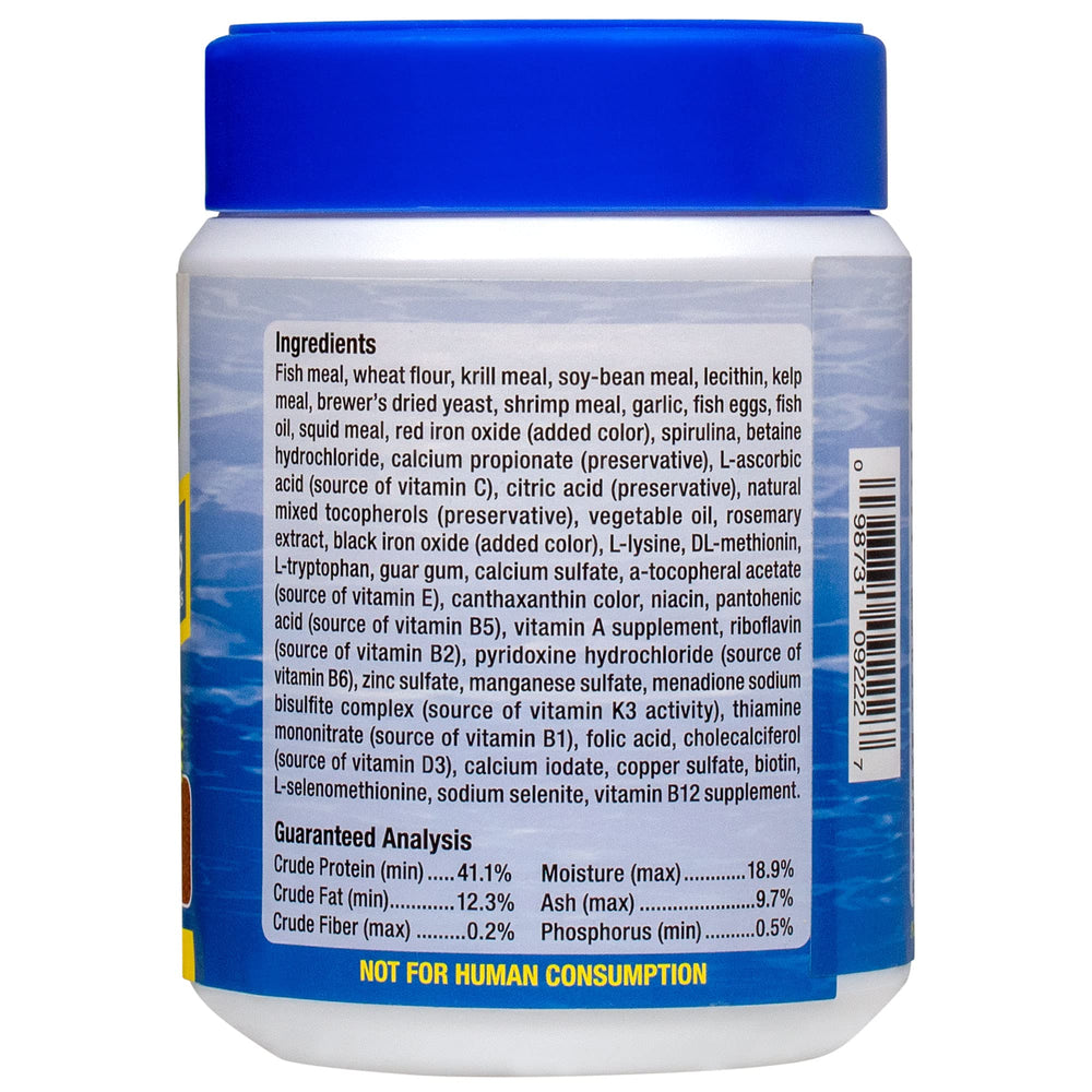 Ocean Nutrition pellets guppy, protéines 41%, soutien énergie et croissance.