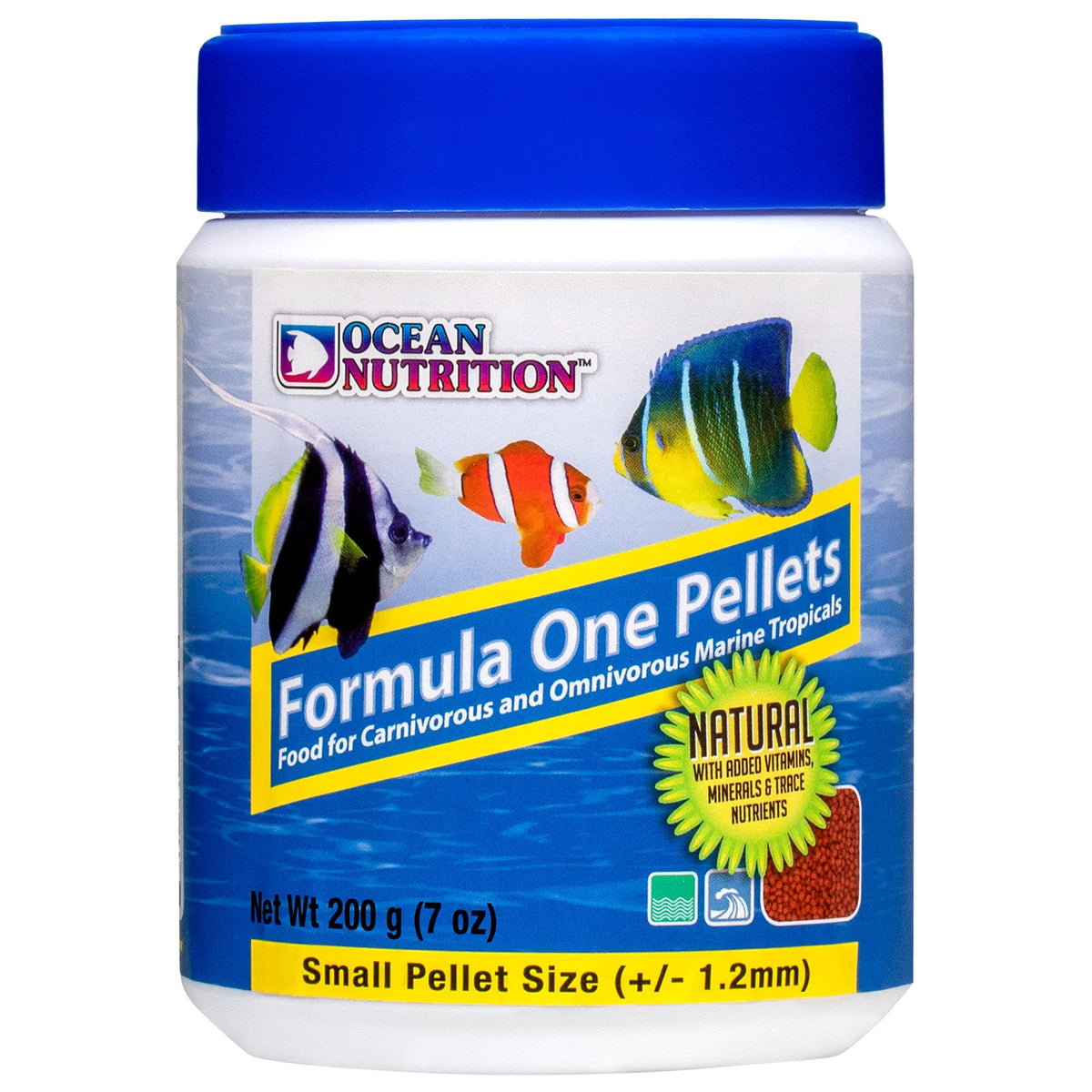 Ocean Nutrition pellets-tendres-tropicaux dans l'aquarium, consommation douce.