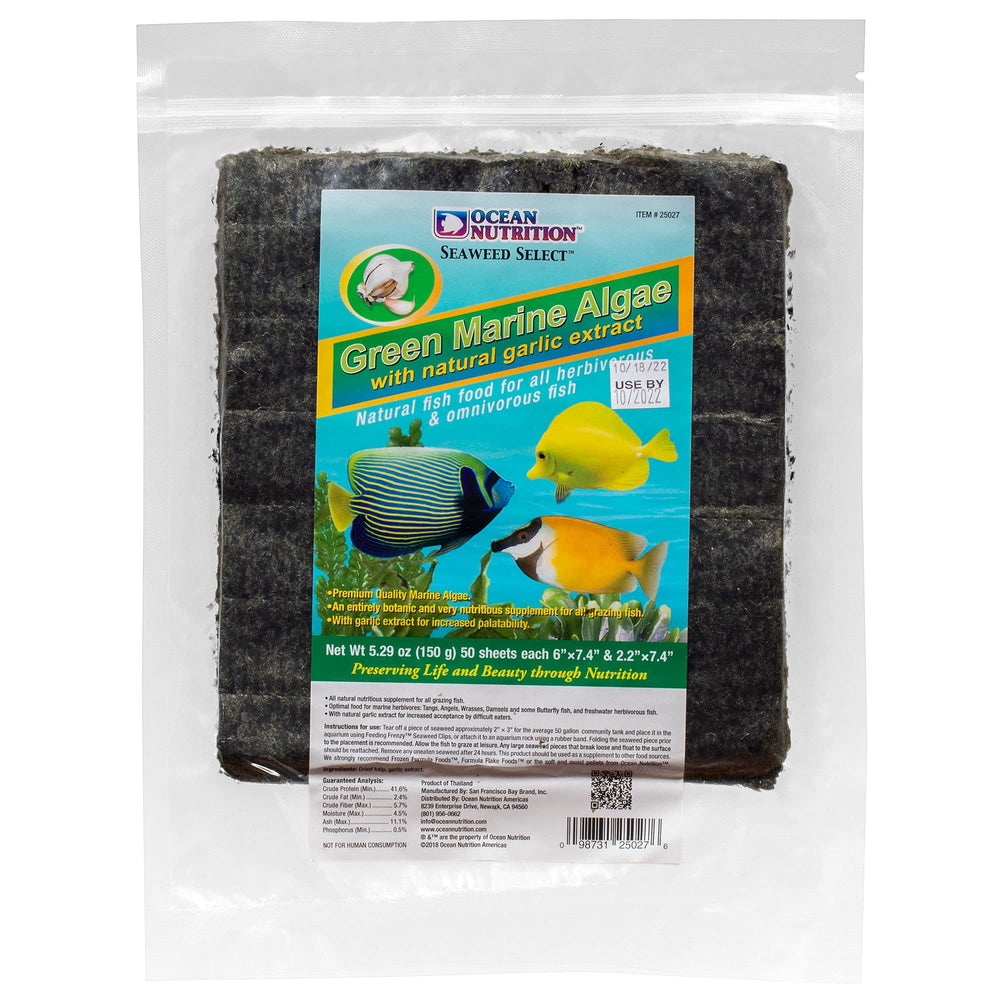 Seaweed Select Ocean Nutrition – extrait-ail: attire les poissons herbivores.