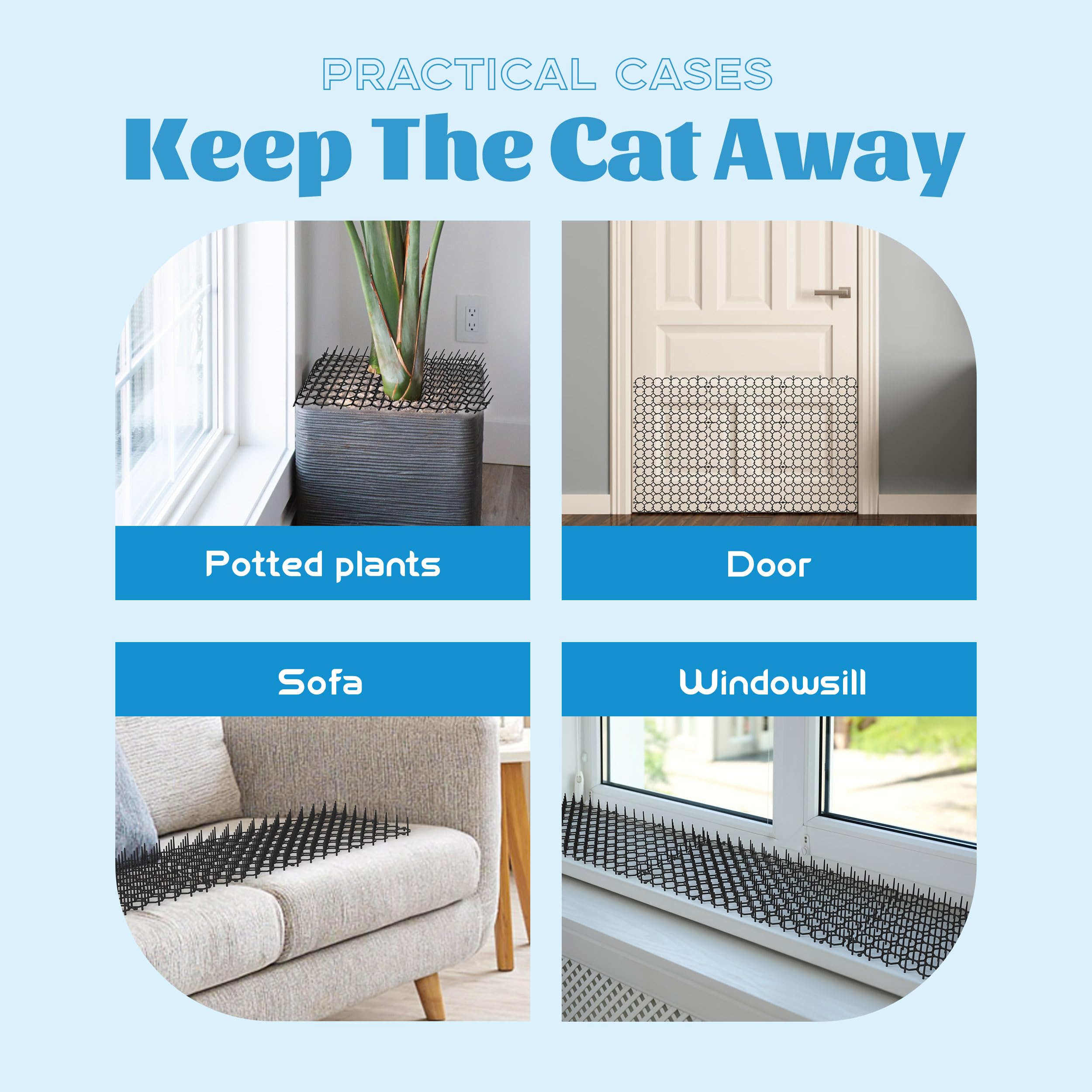 OCEANPAX détail pointes sur tapis-chat, montre durabilité usage extérieur.