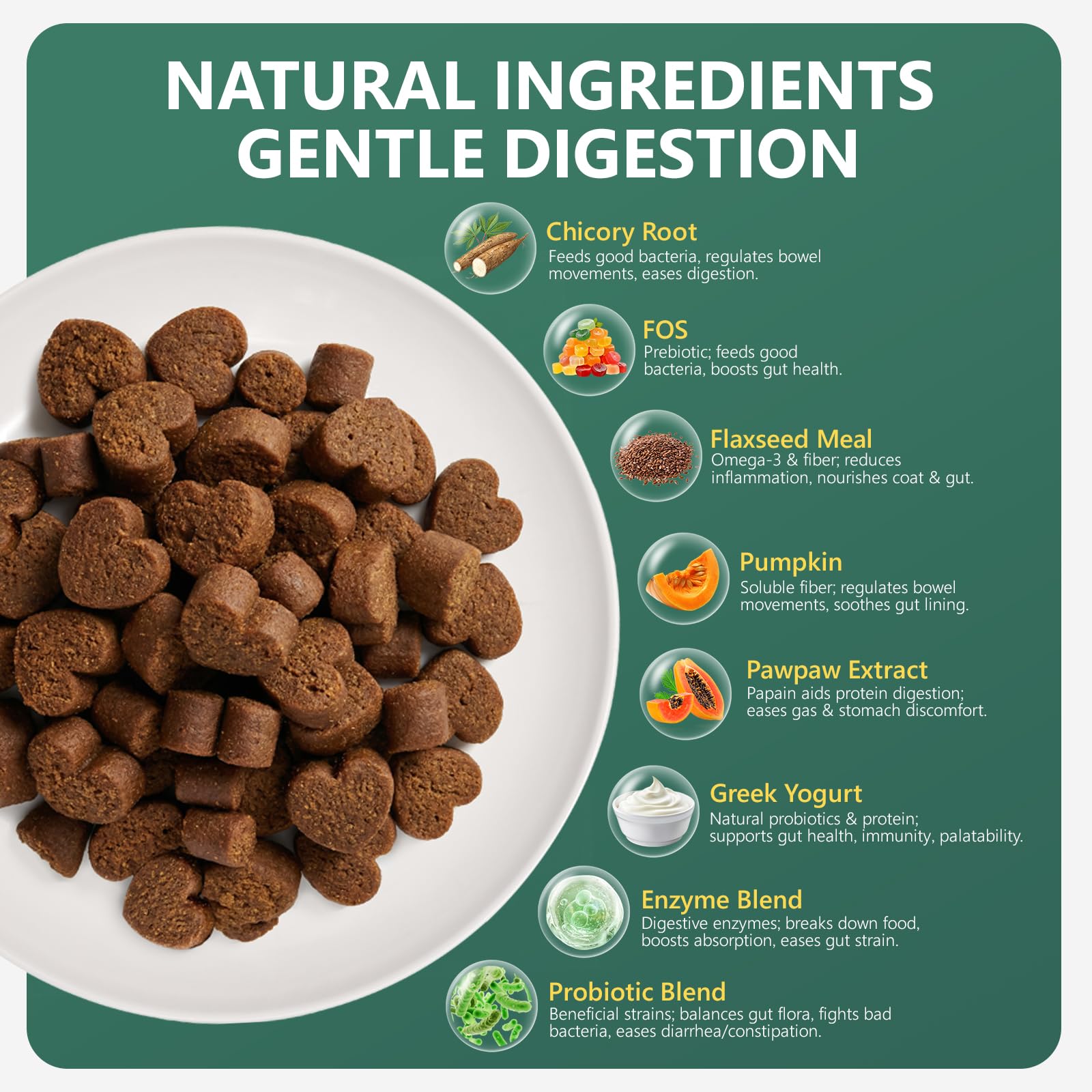 Texture douce des bouchées OcePor – idéale pour chiens sensibles