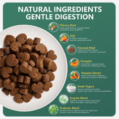 Texture douce des bouchées OcePor – idéale pour chiens sensibles