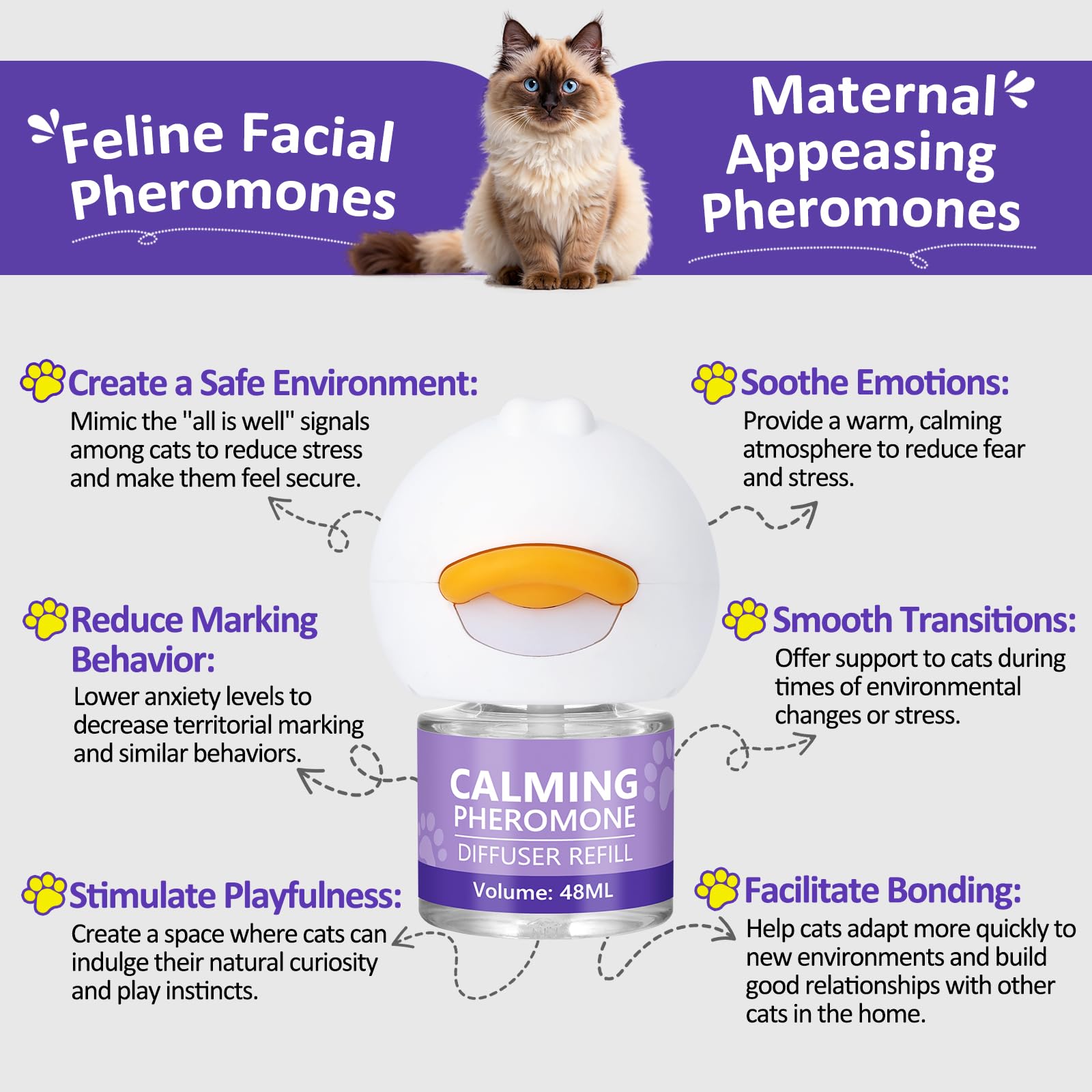 Ambiance pièce avec OcePor, diffusion calme favorisant un espace serein pour le chat.