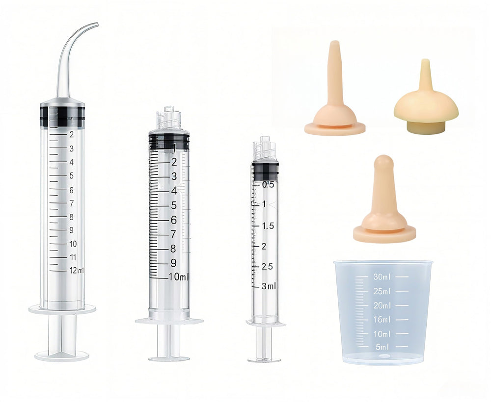 Tétine en silicone OCTKITE, trois tailles pour nourrir chatons et petits animaux.