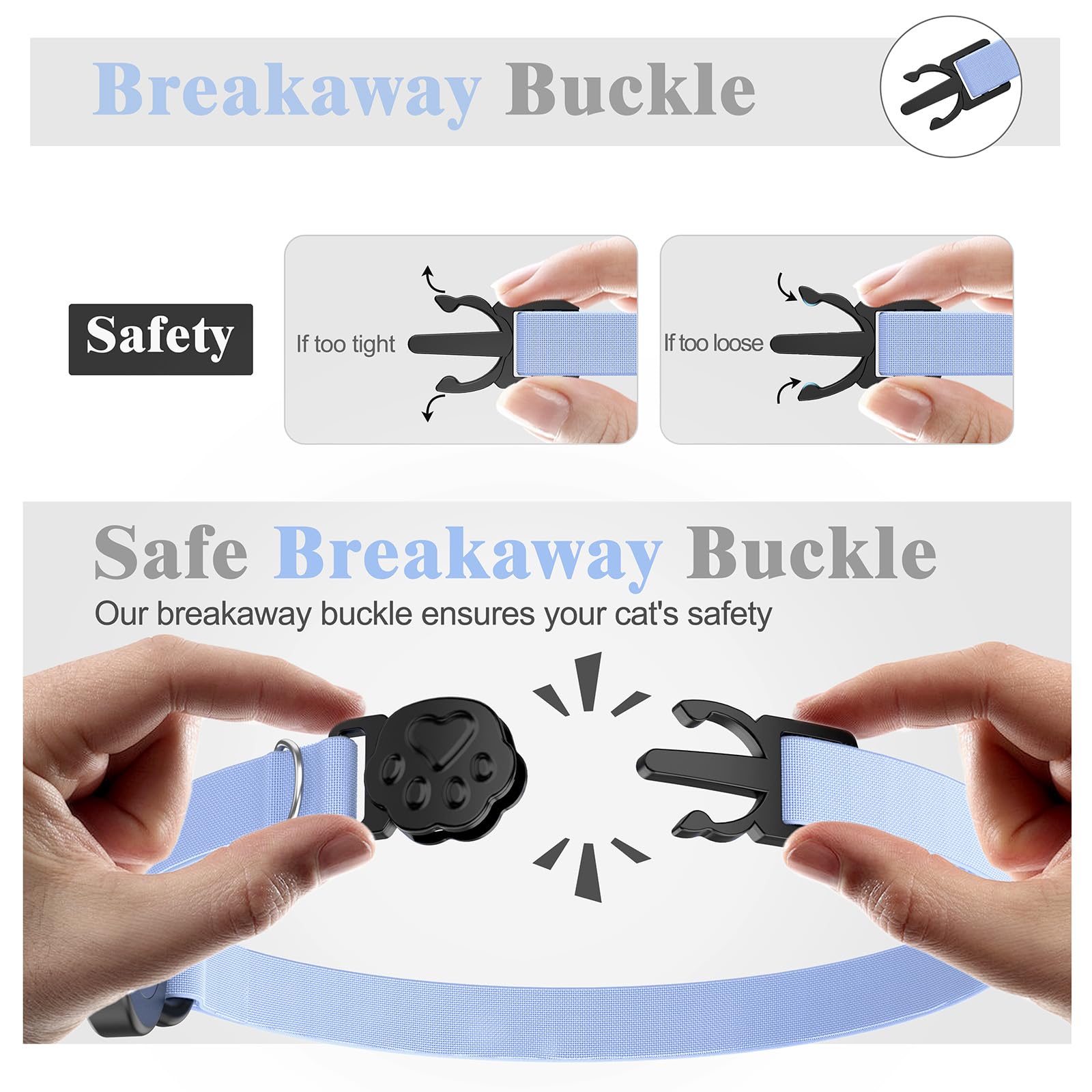 Réglable Odokele, collier AirTag adaptable de 8 à 12,5 pouces.