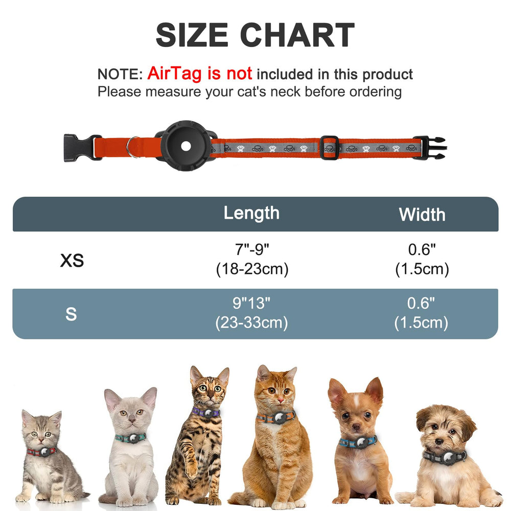 Odokele collier chat clochette demontable orange, accessoire pratique