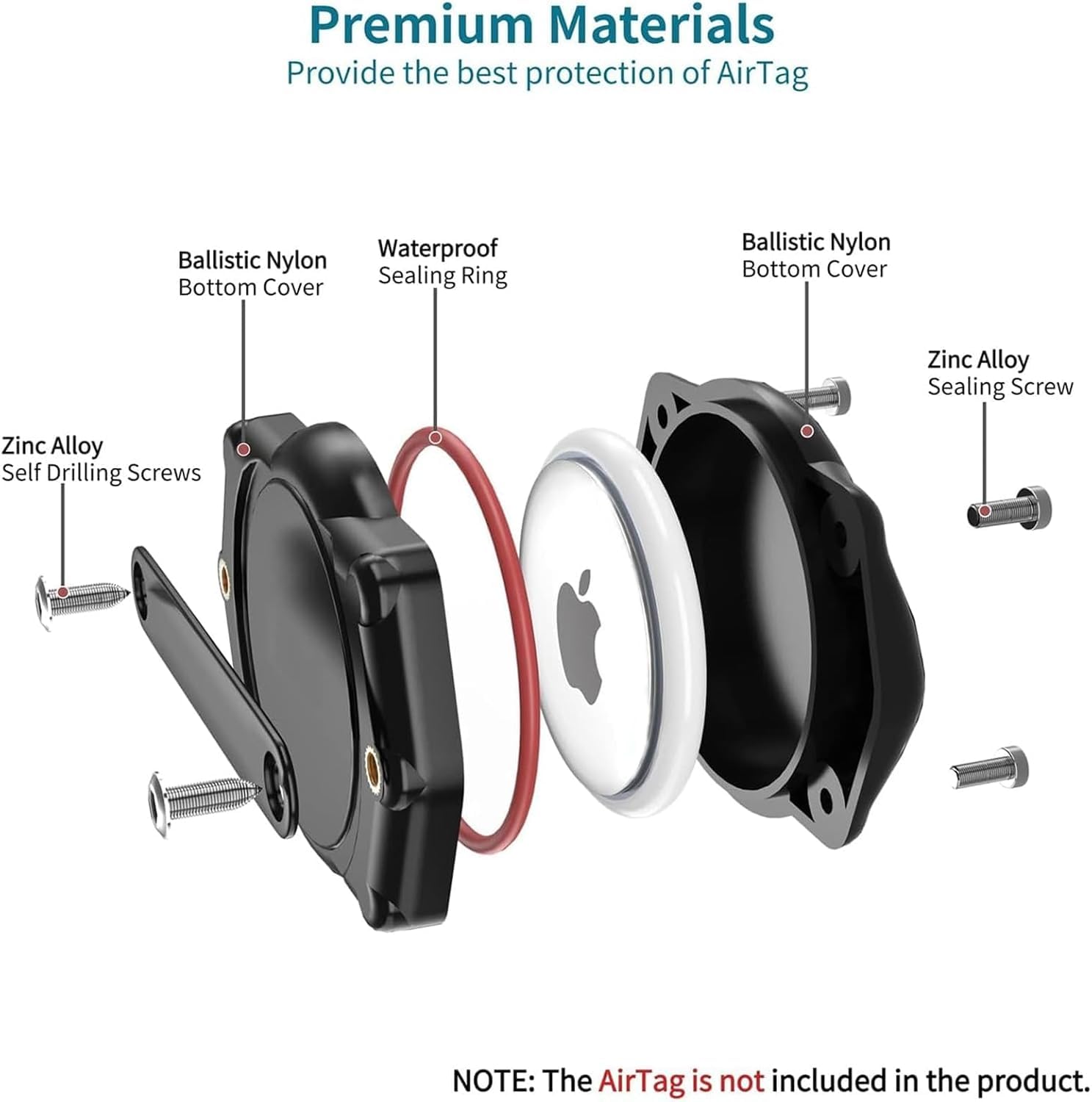 Odokele porte AirTag compatible collier, installation facile.