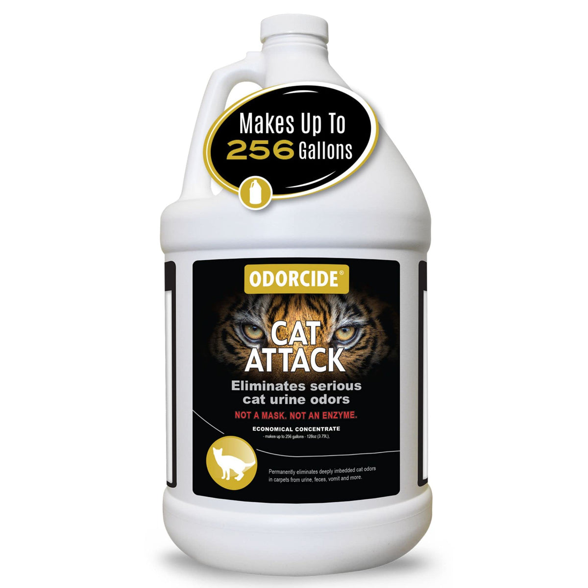 Odorcide Cat Attack — bouteille prête à verser pour neutraliser les odeurs.