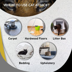 Odorcide Cat Attack — nettoyage en profondeur des tapis et tissus.