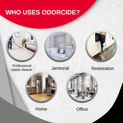 Odorcide Concentre — action sur tapis et moquette pour odeurs persistantes.