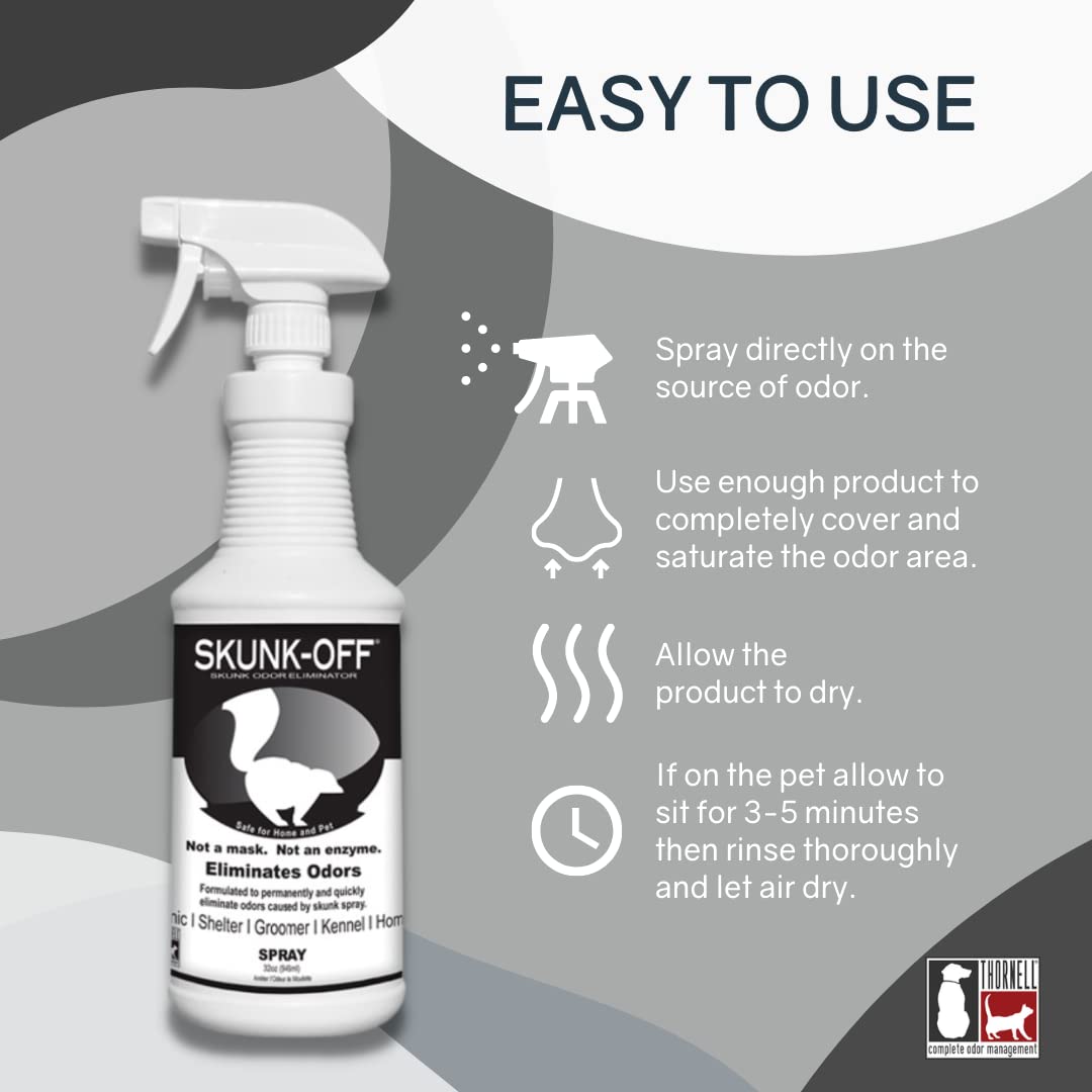 Odorcide Skunk Off, sur tapis et rideaux, pour rafraîchir l’intérieur.