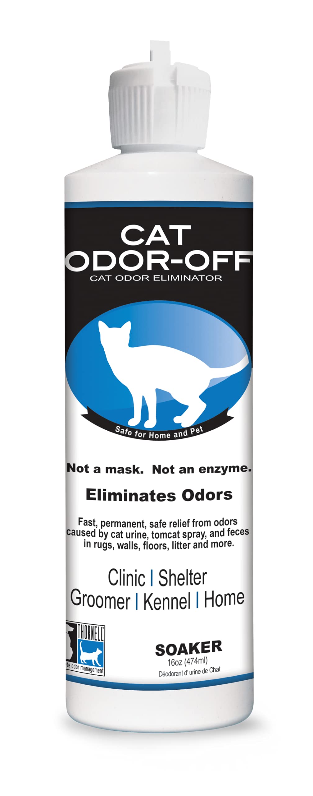 Odorcide Thornell Cat Odor-Off 16oz, élimine rapidement les odeurs.