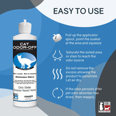 Odorcide Thornell Cat Odor-Off, spray pratique pour traiter la tache d’urine sur tapis.