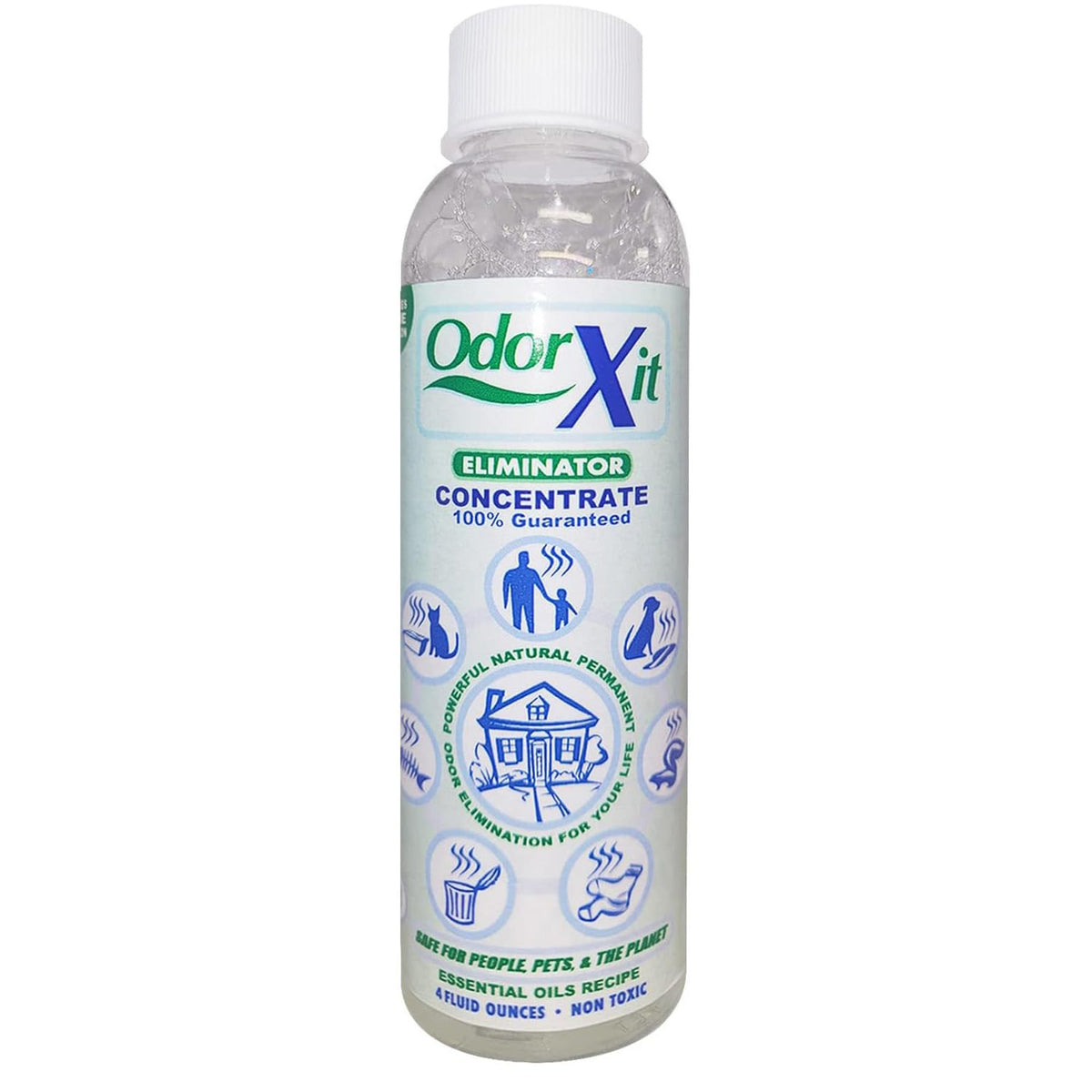 Bouteille OdorXit concentré prête à diluer pour neutraliser les odeurs.