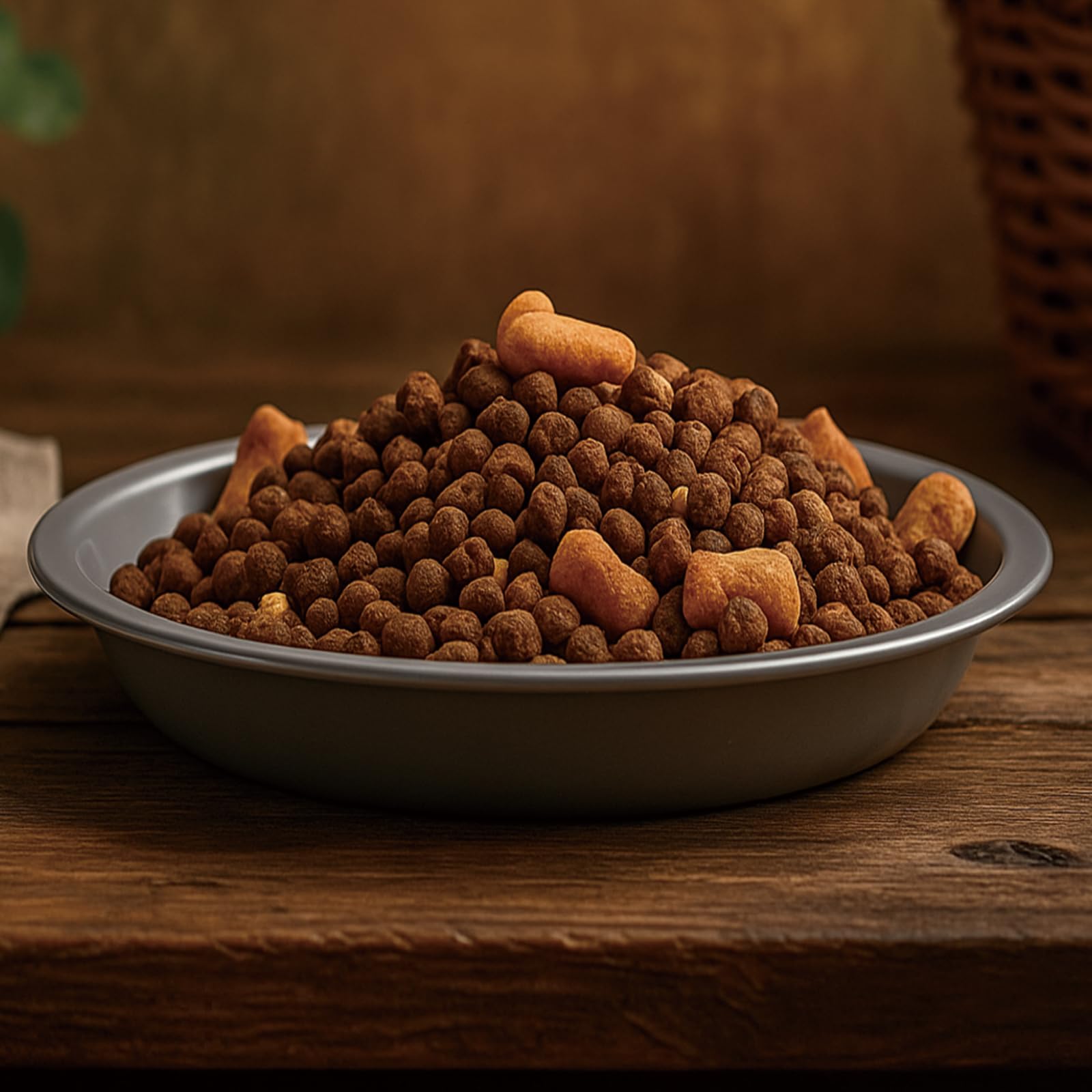 Ofanim assiette chat inox design profond, idéale pour nourriture humide.