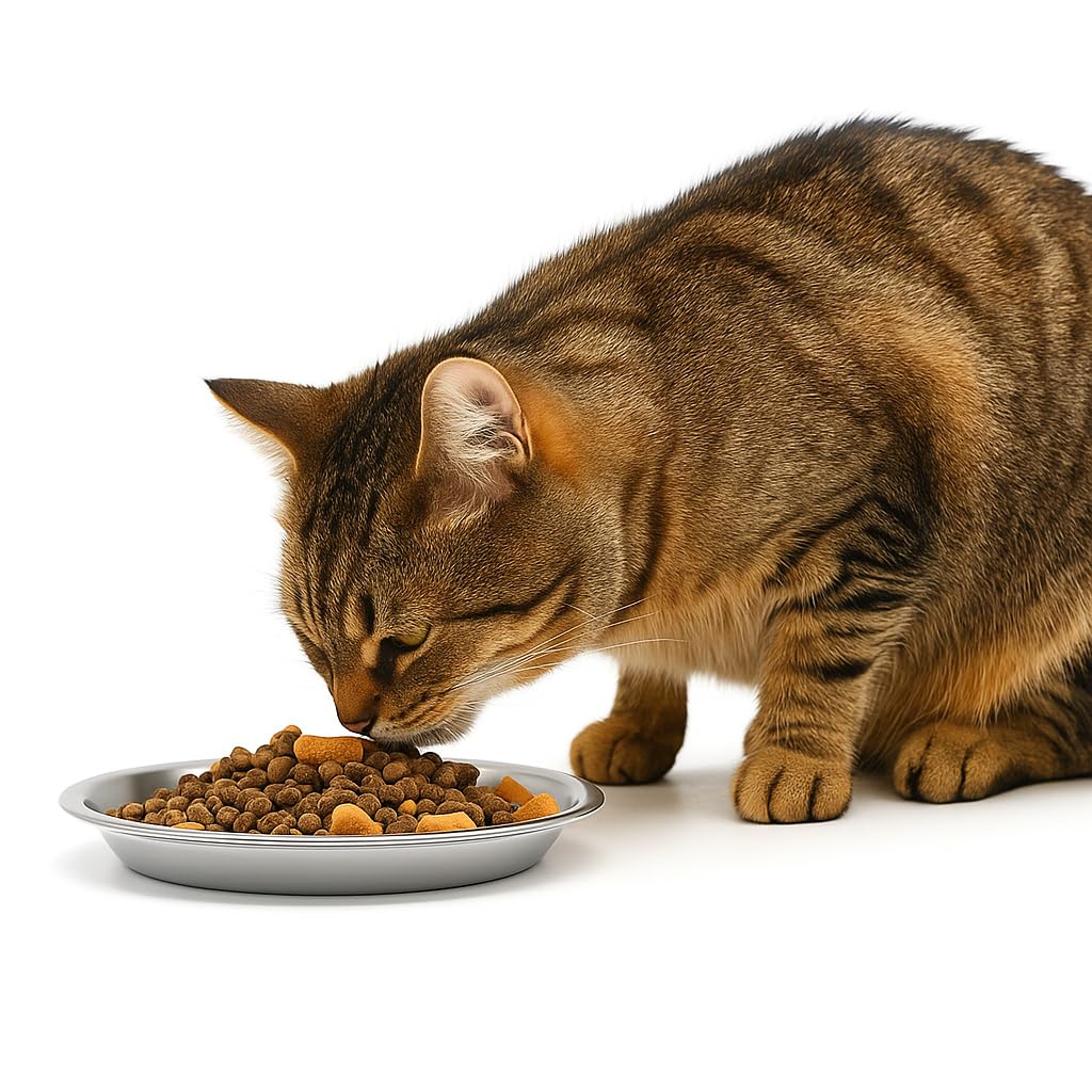 Ofanim assiette chat inox portable camping, parfaite en voyage.