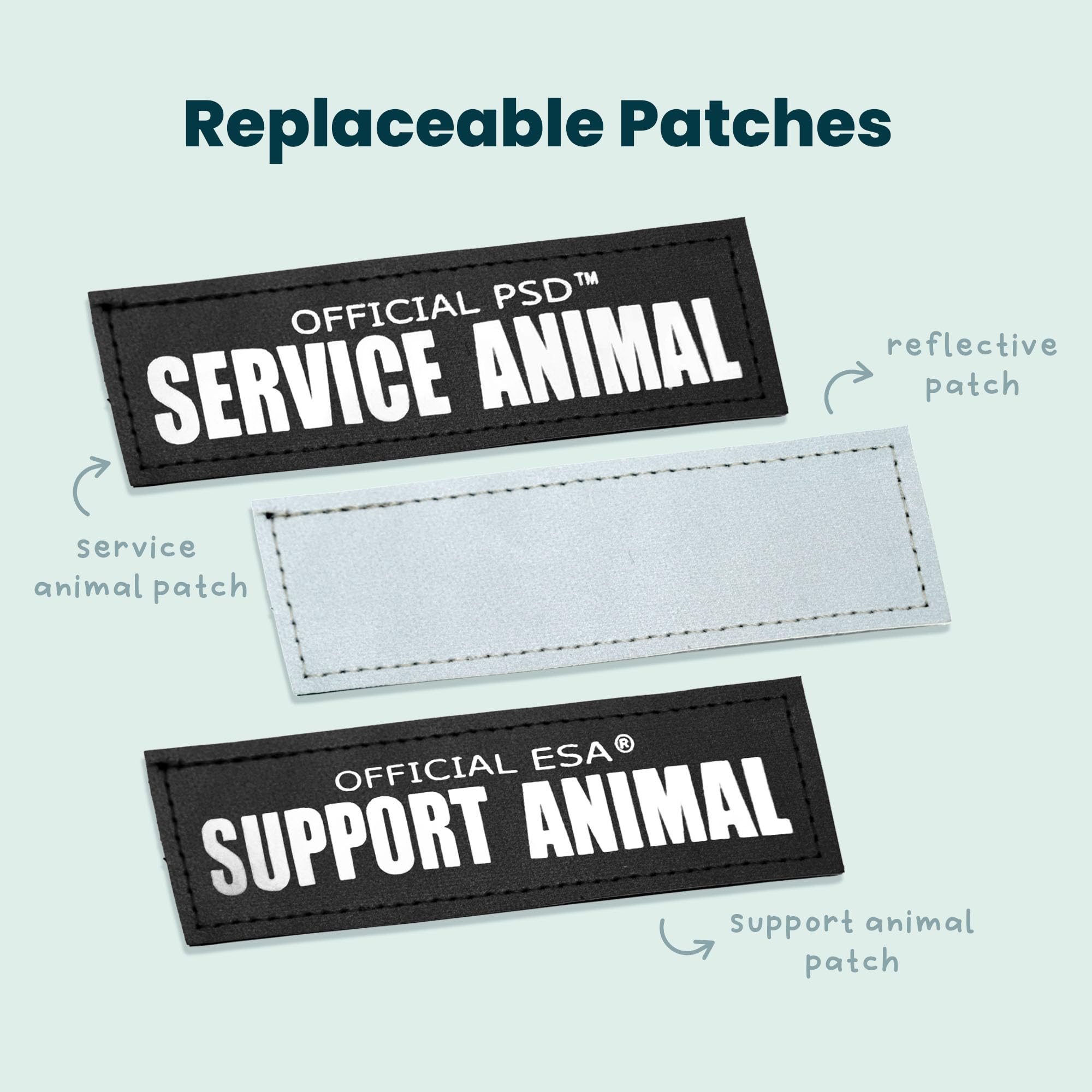 Official ESA Support Pets harnais chien XXSmall bandes réfléchissantes visibles