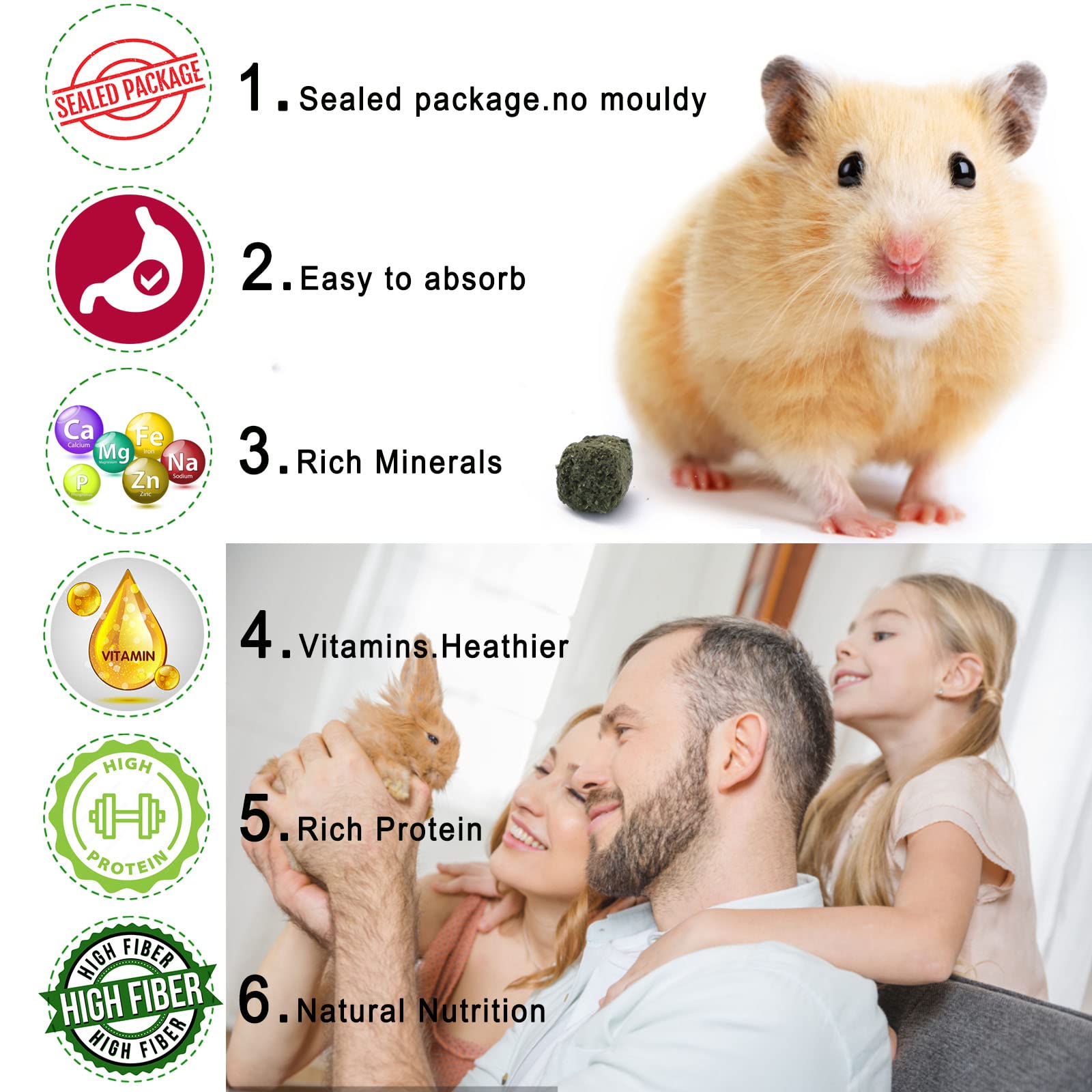 Ohcool Cubes de Foin Timothy 6oz – cubes détaillés et homogènes pour une alimentation régulière.