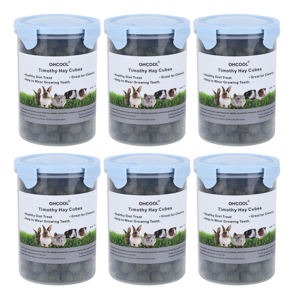 Ohcool Cubes Foin Timothy – format mini adapté aux petites bouches des animaux.