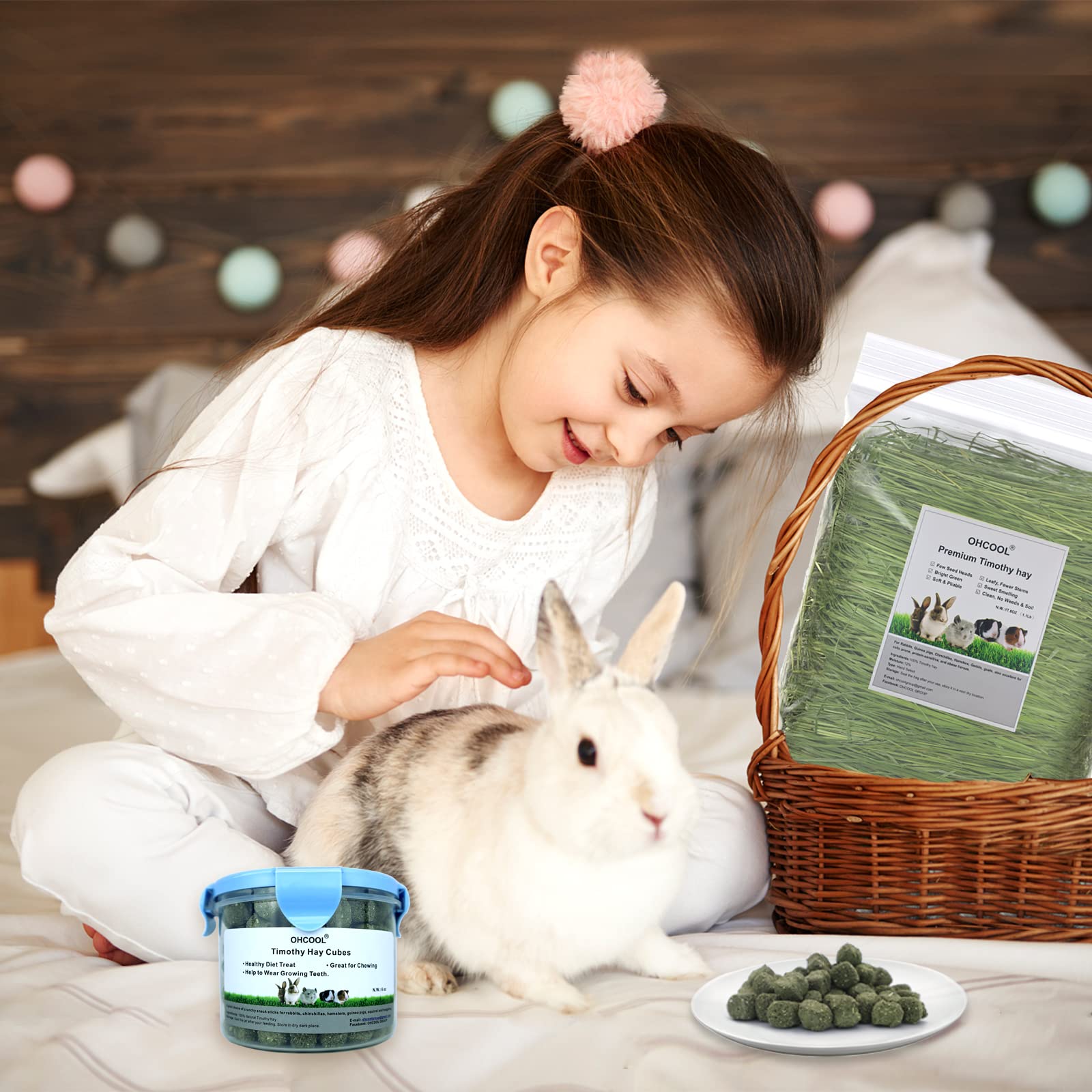 Ohcool Cubes foin Timothy, alimentation plus propre pour l’espace.