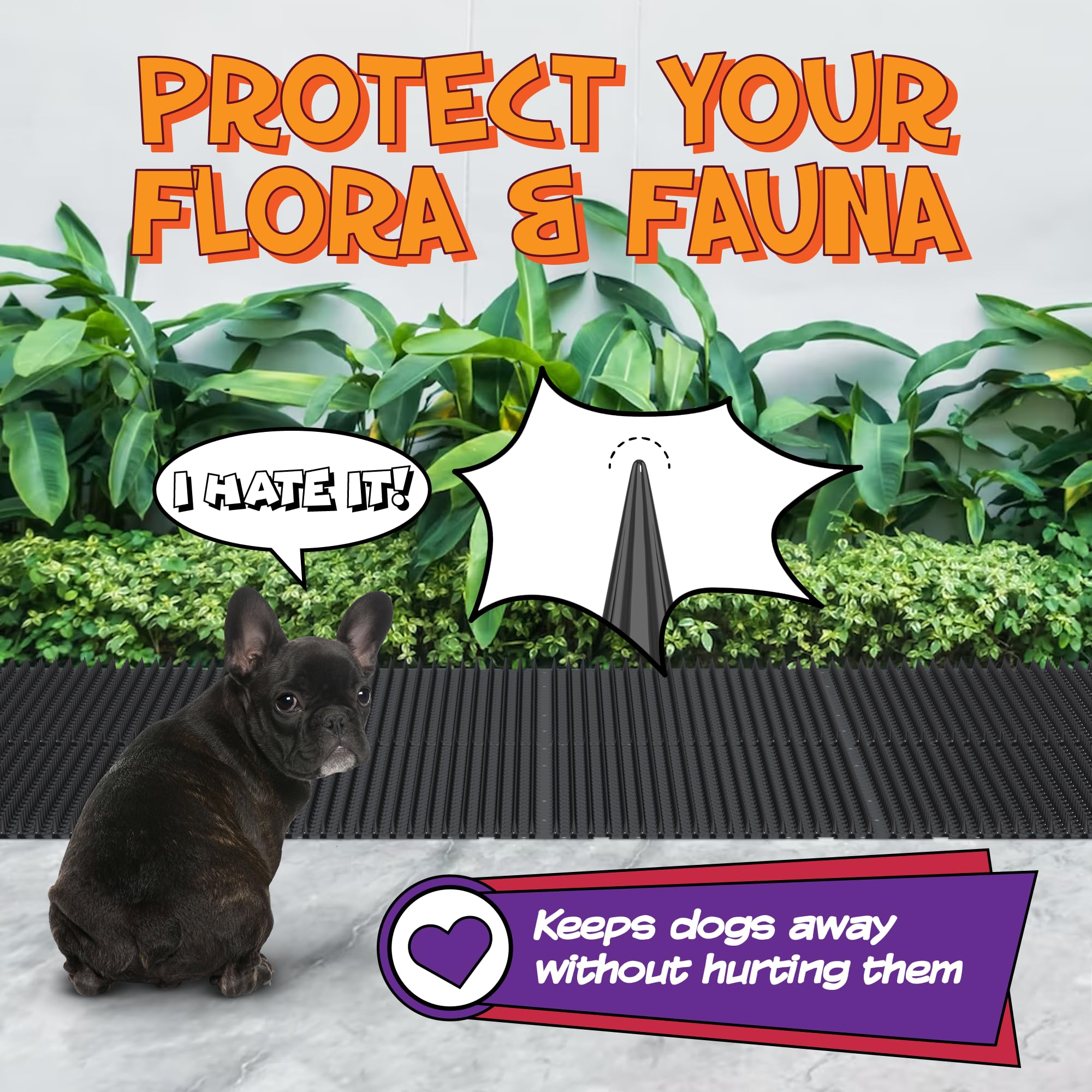 Ohlela tapis dissuasion chat extérieur jardin: éloigne les chats du jardin.