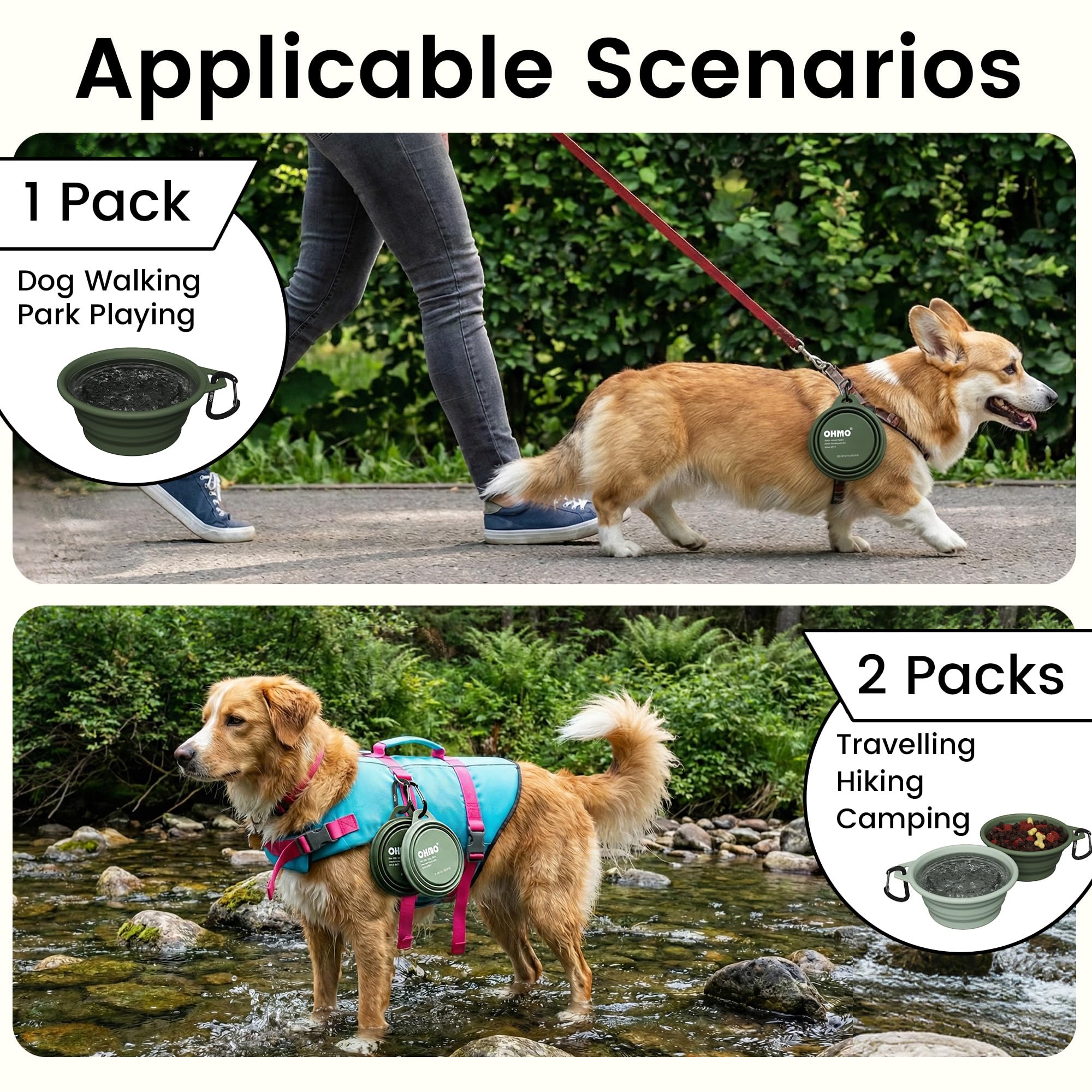 OHMO usage en extérieur, parfait pour randonnées et sorties plage.
