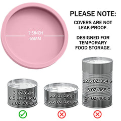 OHMO: couvercle silicone 65mm pour boîtes chat 3oz, rose, ajuste parfaitement.