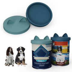 OHMO couvercle silicone bleu sombre pour petites conserves — protège la fraîcheur.