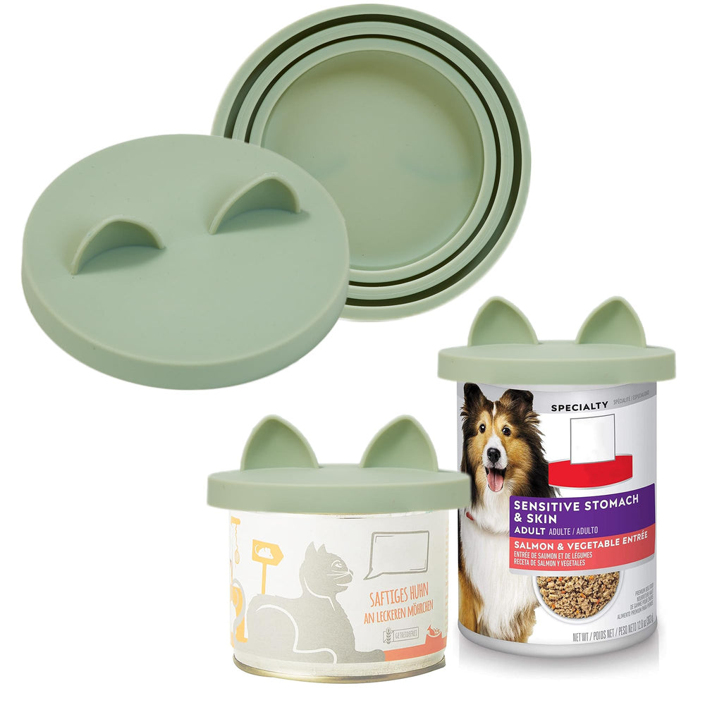 OHMO couvercle silicone universel vert clair pour boîtes, maintien la fraîcheur des aliments.