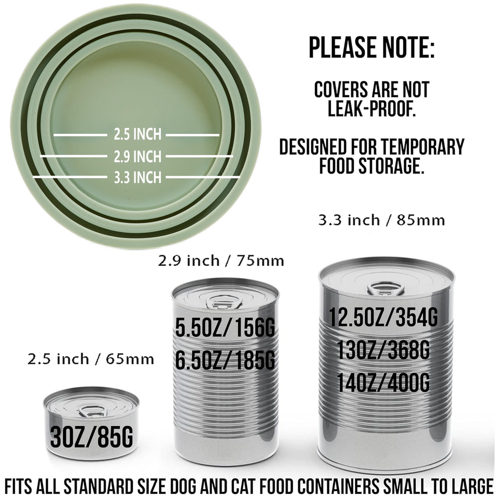OHMO couvercle universel vert clair en silicone, pratique pour chiens et chats.