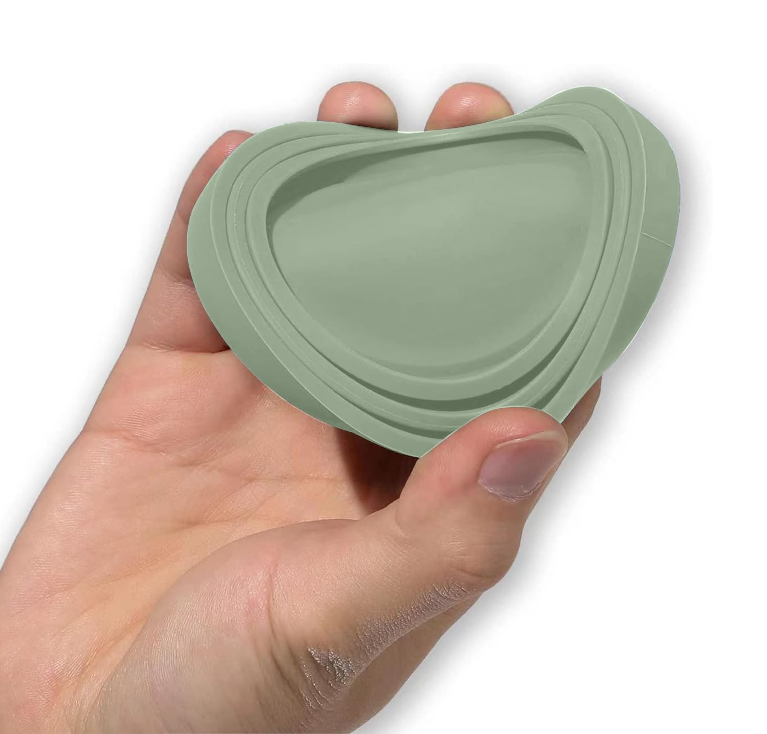 OHMO couvercle réutilisable en silicone vert clair, facile à poser et retirer.