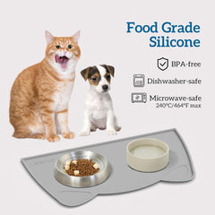 OHMO tapis alimentation chat, silicone etanche et facile a nettoyer.