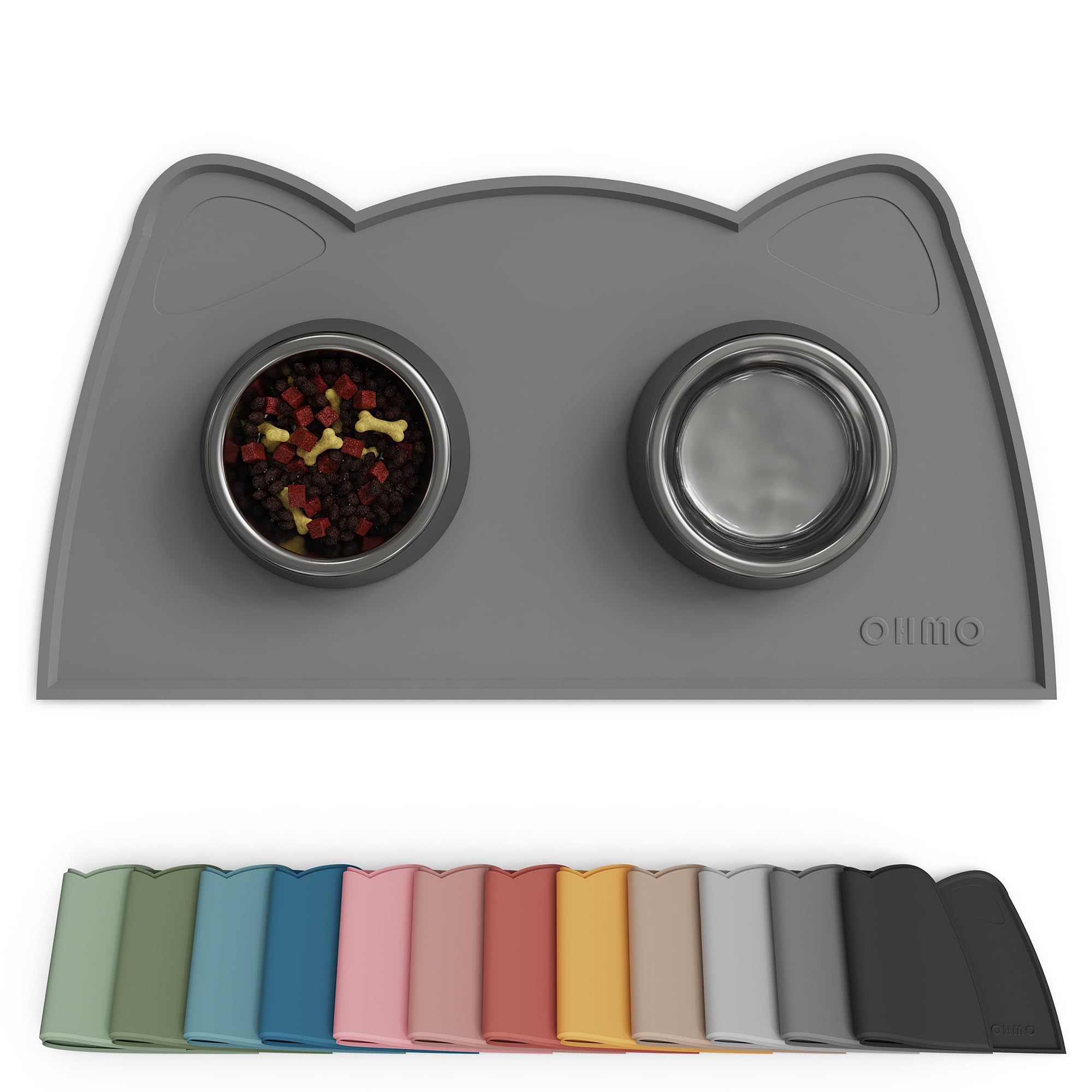 OHMO tapis alimentation chat en silicone, repas propres et sans dégâts