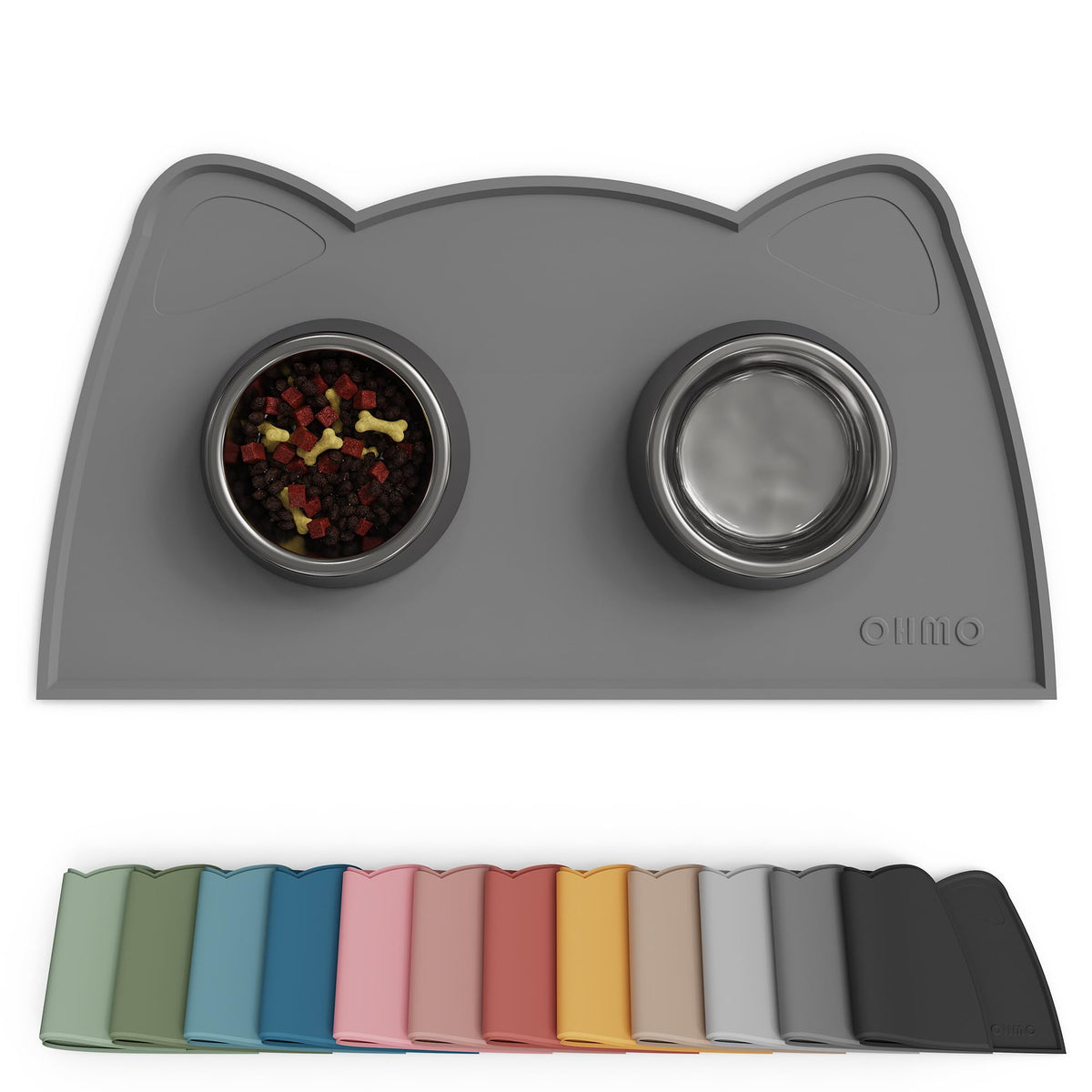 OHMO tapis alimentation chat en silicone, repas propres et sans dégâts